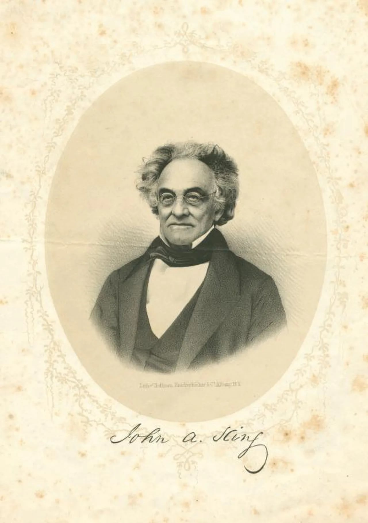 Portrait of John Alsop King (1788–1867) – memorial page