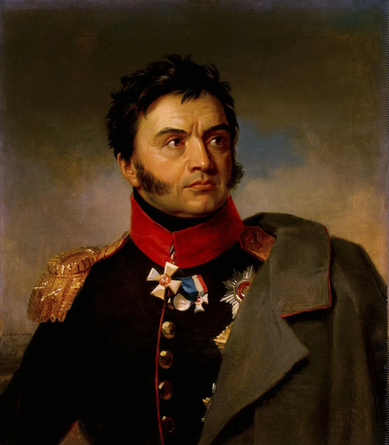 Porträt von Nikolai Nikolajewitsch Rajewski (1771–1829) – Gedenkseite