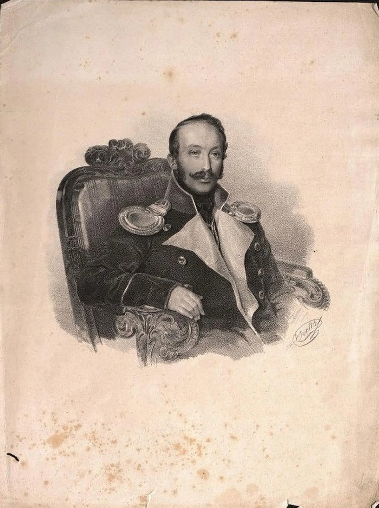 Porträt von Wladimir Sergejewitsch Tolstoi (1806–1888) – Gedenkseite