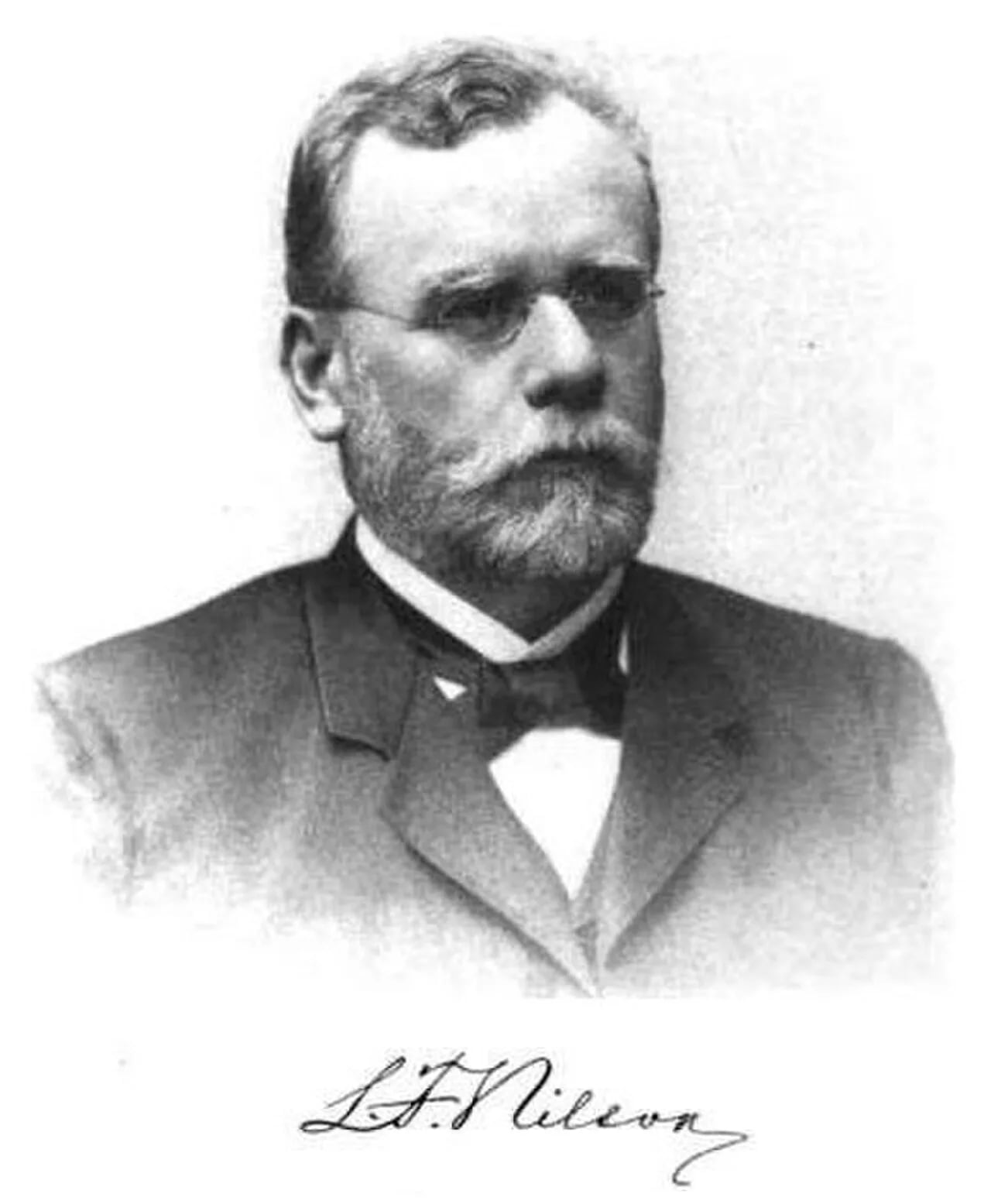 Porträt von Lars Fredrik Nilson (1840–1899) – Gedenkseite