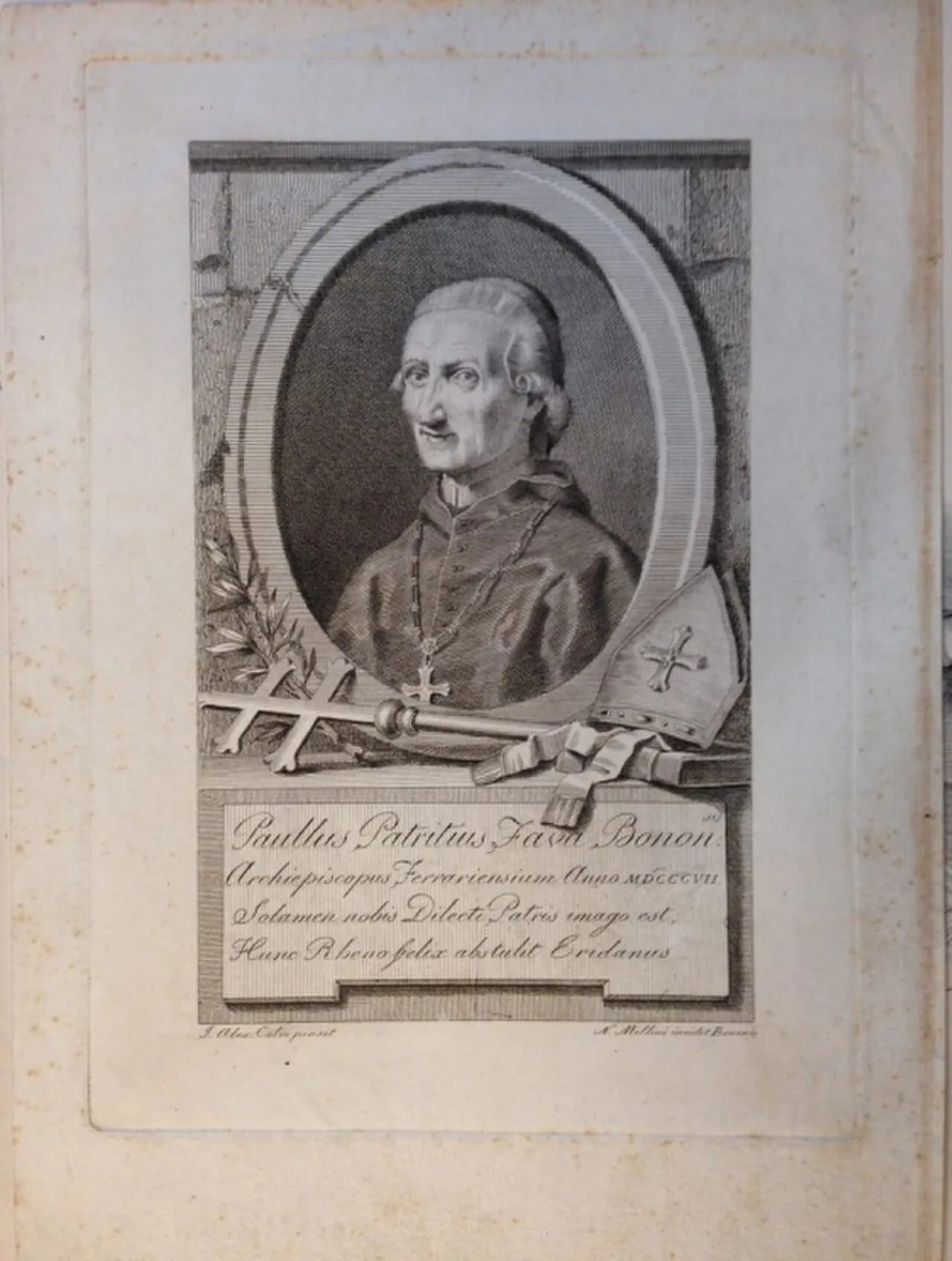 Portrait of Paolo Patrizio Fava Ghisilieri (1728–1822) – memorial page