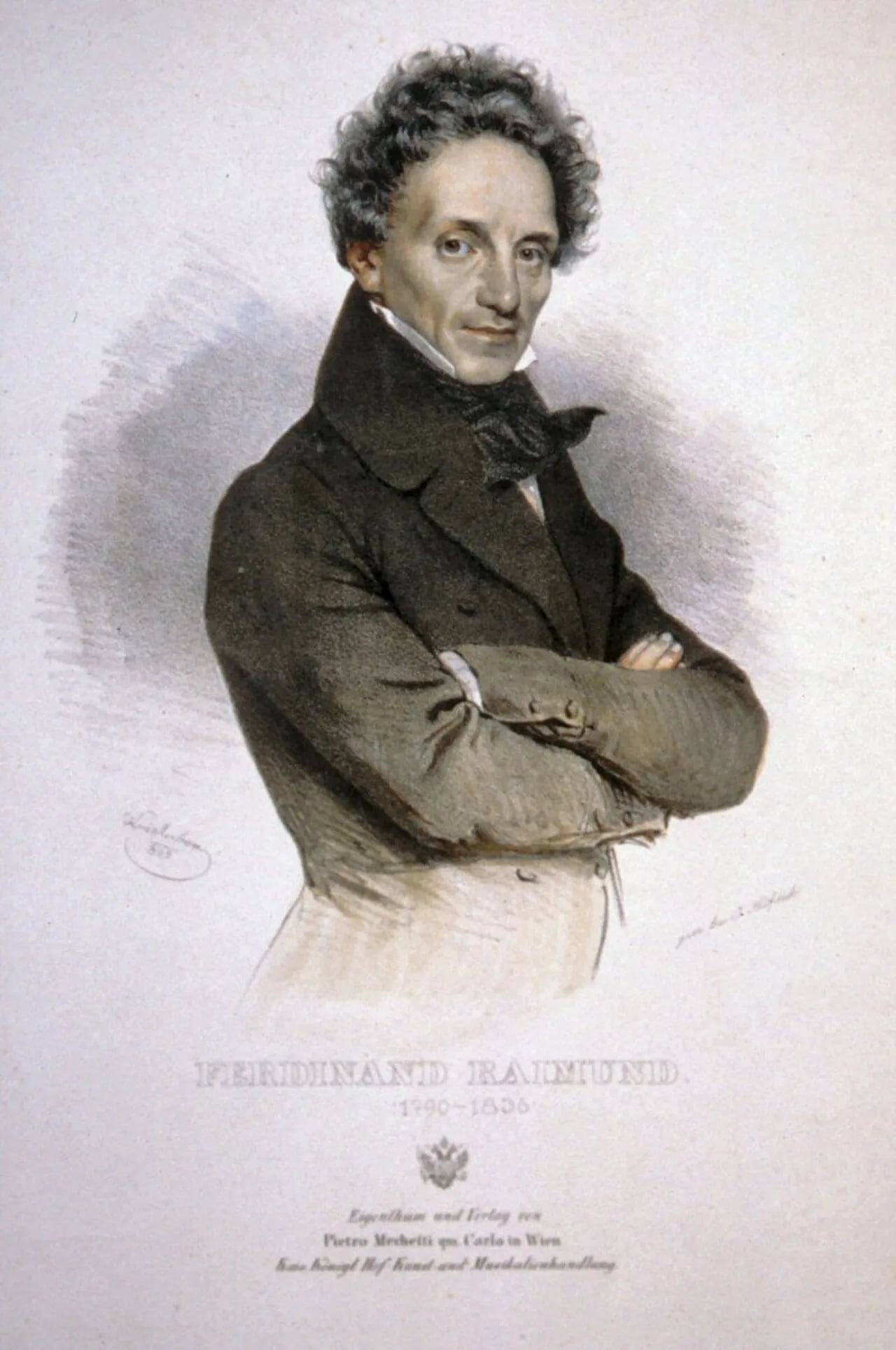 Porträt von Ferdinand Raimund (1790–1836) – Gedenkseite