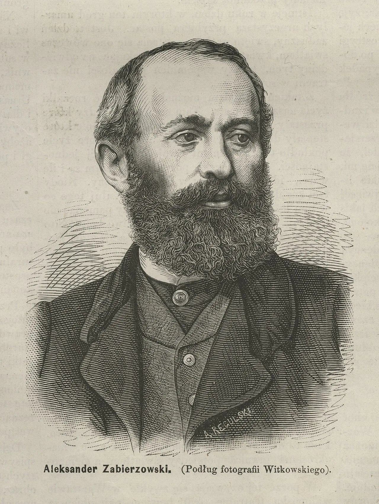 Porträt von Aleksander Zabierzowski (1818–1870) – Gedenkseite