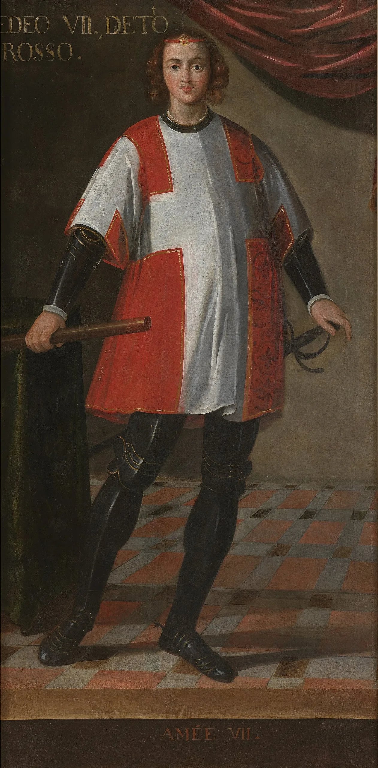 Porträt von Amadeus VII. (1360–1391) – Gedenkseite