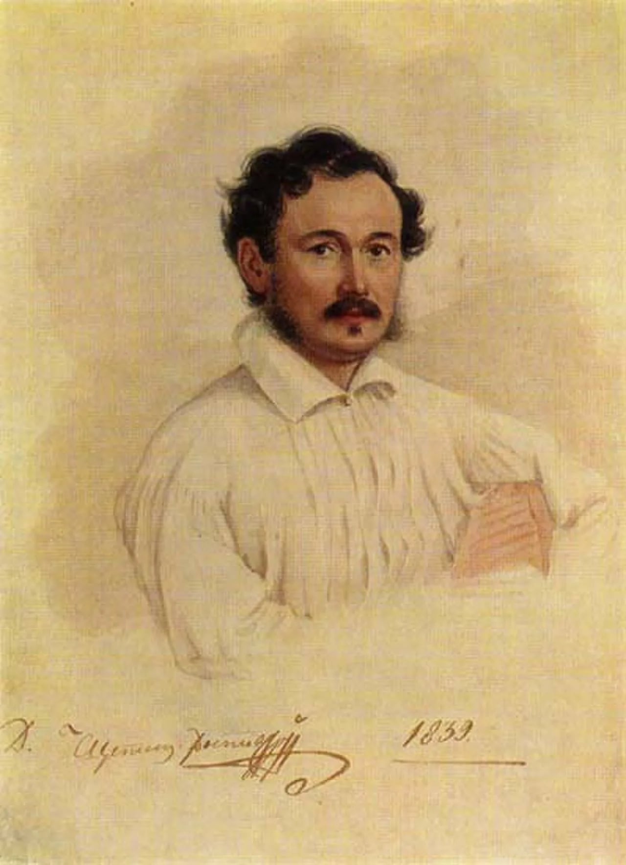 Porträt von Dmitri Alexandrowitsch Schtschepin-Rostowski (1798–1859) – Gedenkseite
