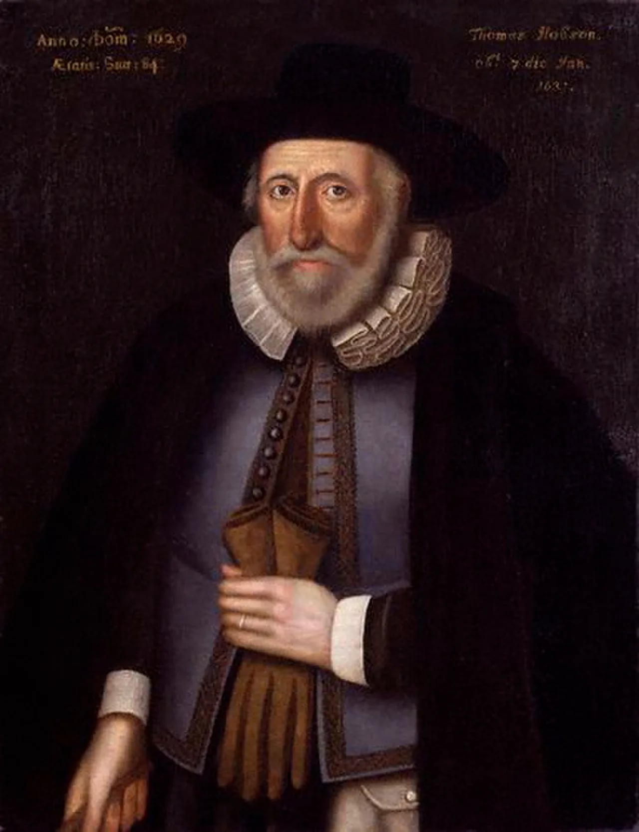 Porträt von Thomas Hobson (1544–1631) – Gedenkseite