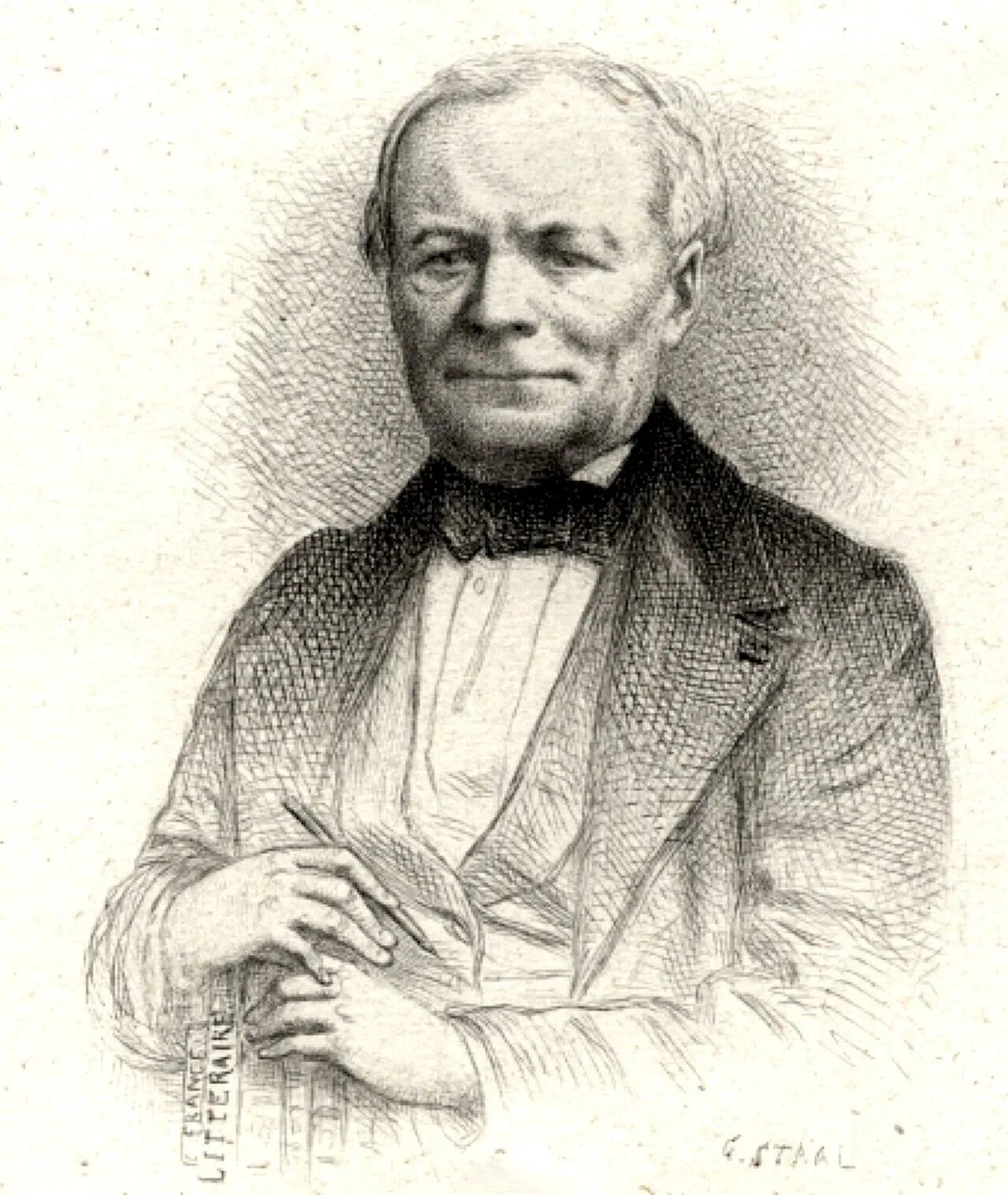 Porträt von Joseph Marie Quérard (1796–1865) – Gedenkseite