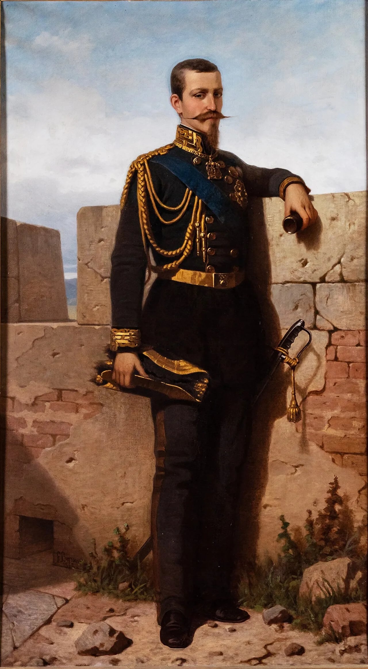 Porträt von Ferdinand Maria von Savoyen-Carignan (1822–1855) – Gedenkseite