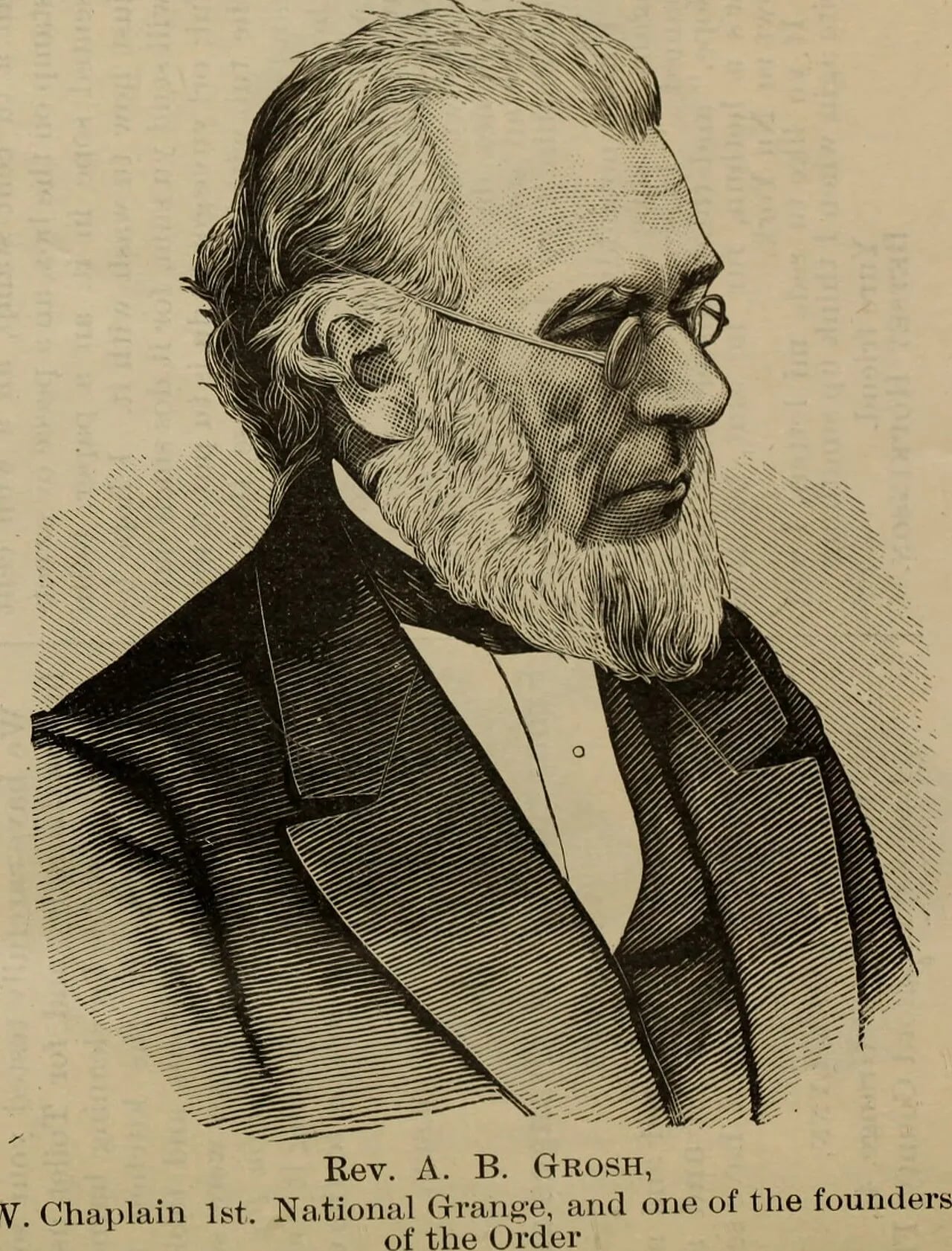 Porträt von Aaron B. Grosh (1803–1884) – Gedenkseite