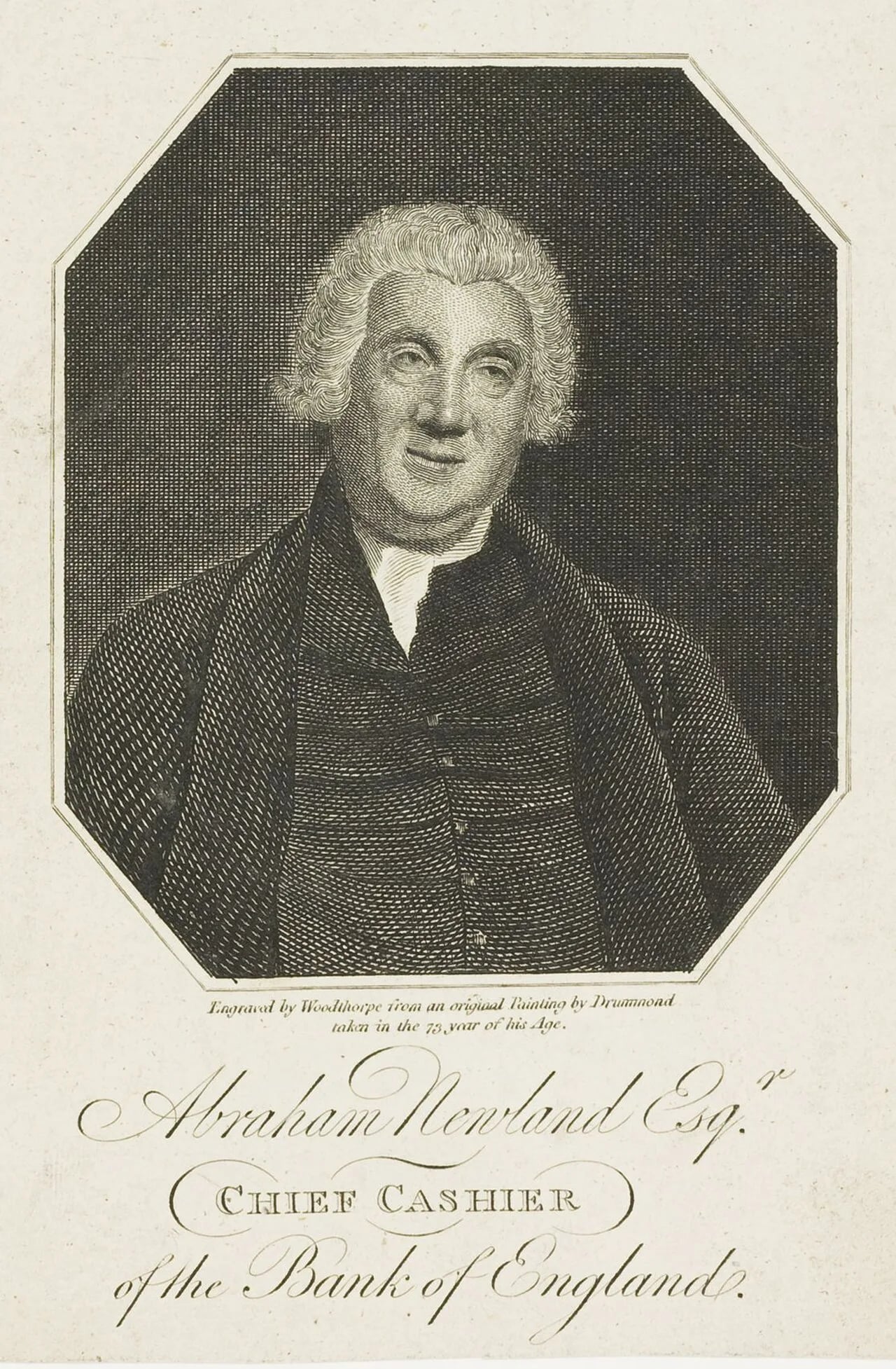 Porträt von Abraham Newland (1730–1807) – Gedenkseite