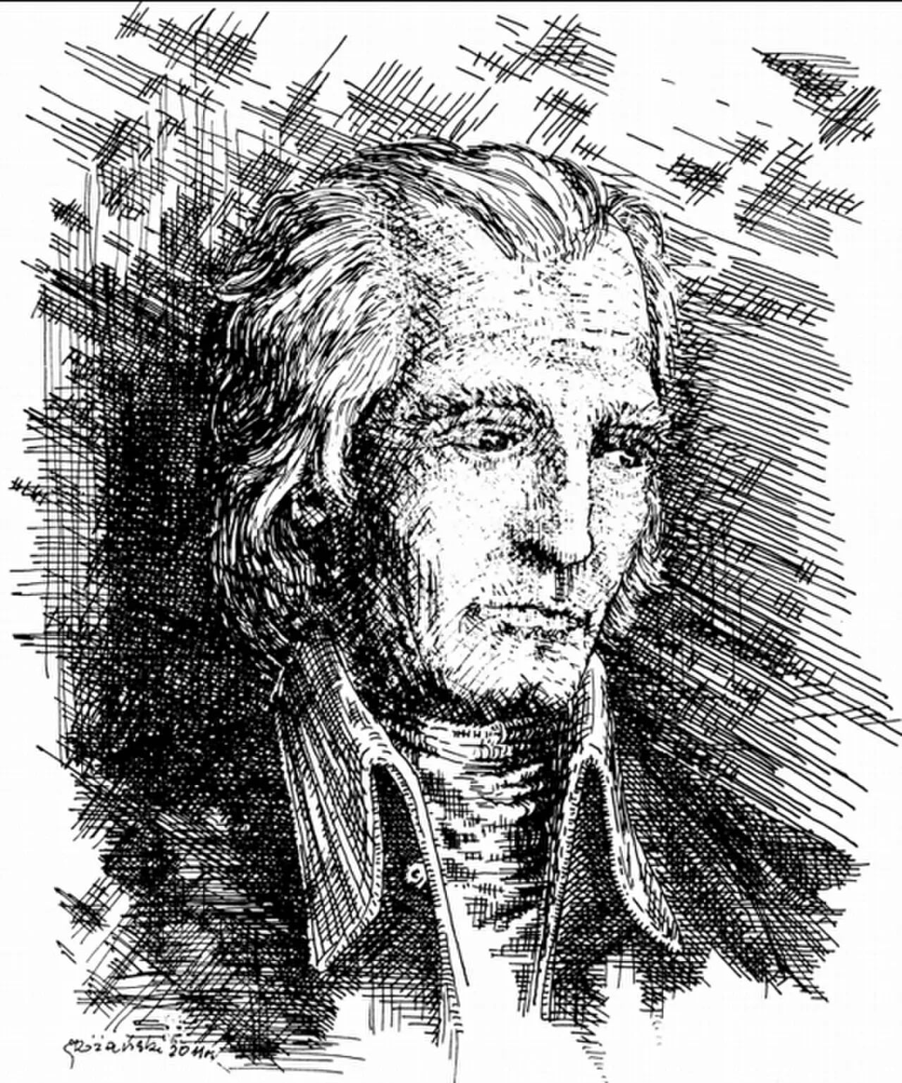 Porträt von Kristijonas Donelaitis (1714–1780) – Gedenkseite