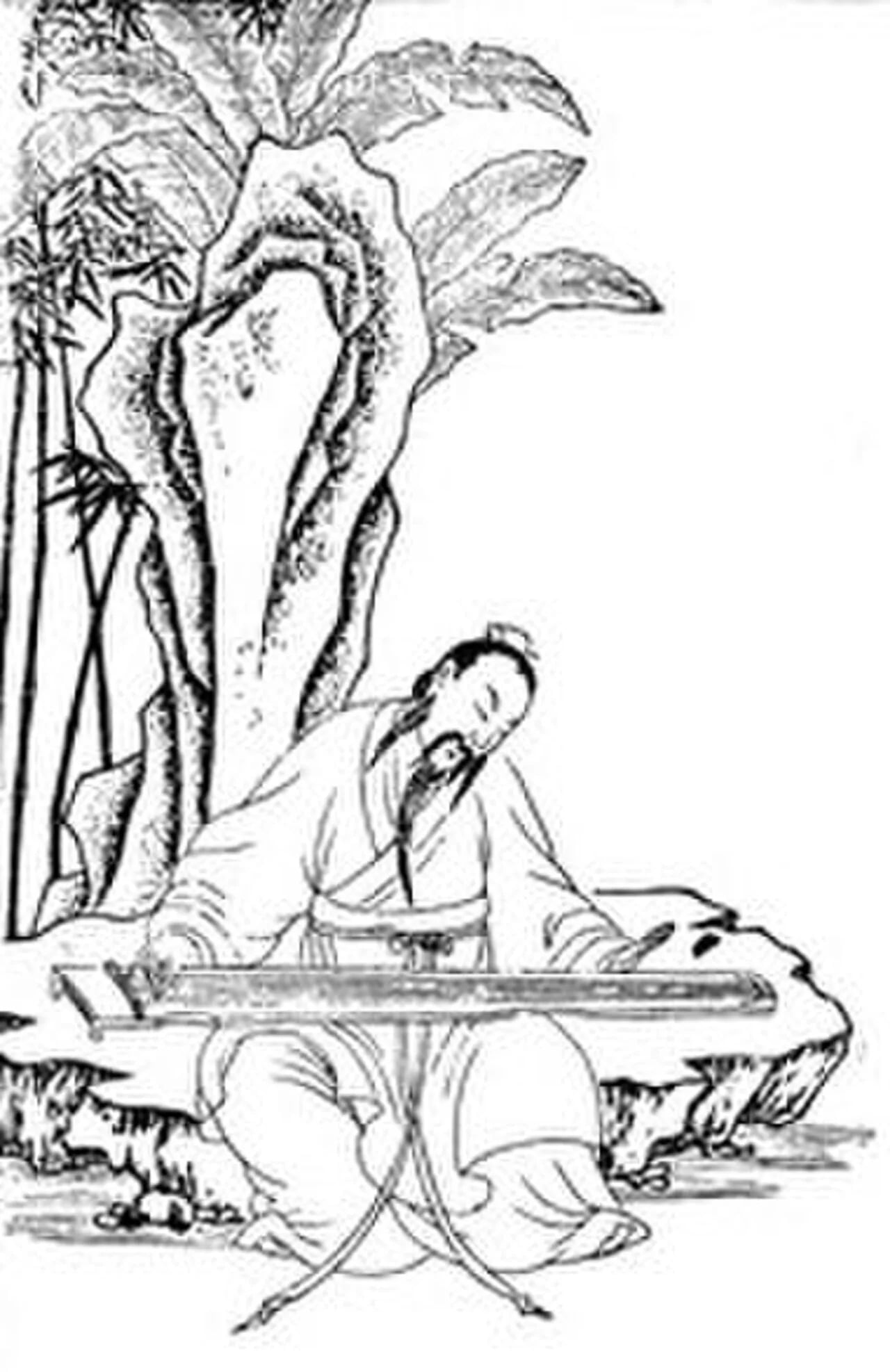 Porträt von Xi Kang (223–262) – Gedenkseite