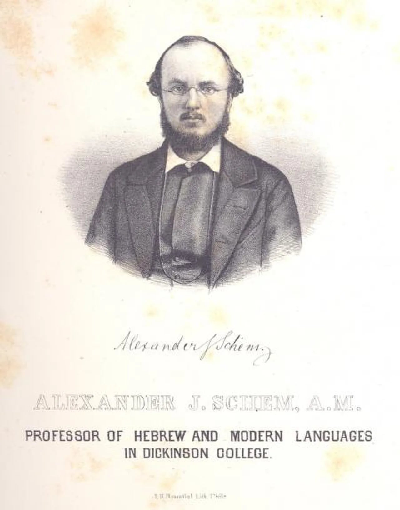 Portrait of Alexander Jakob Schem (1826–1881) – memorial page