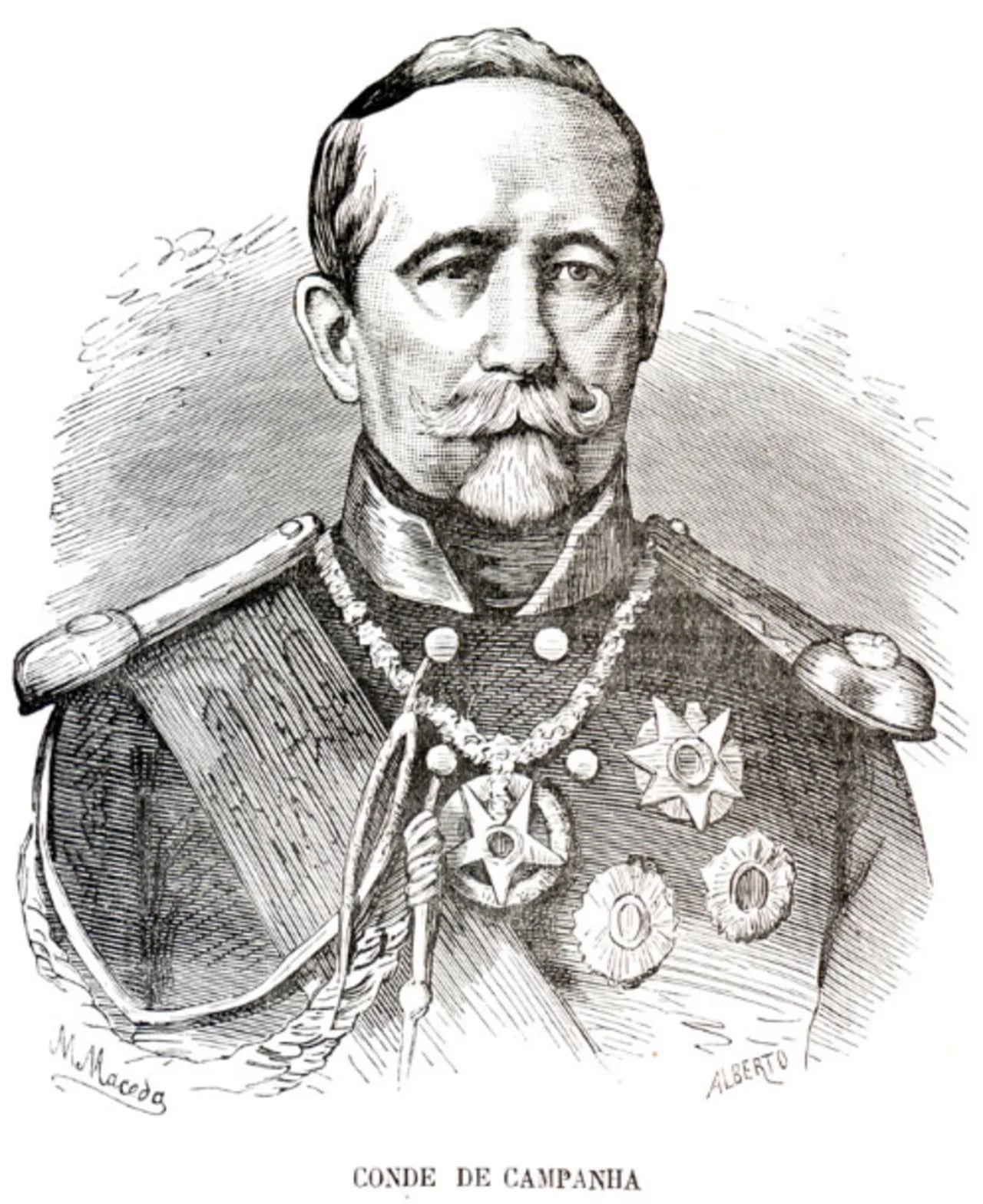 Porträt von Baltazar de Almeida Pimentel, 1st Count of Campanhã (1791–1876) – Gedenkseite