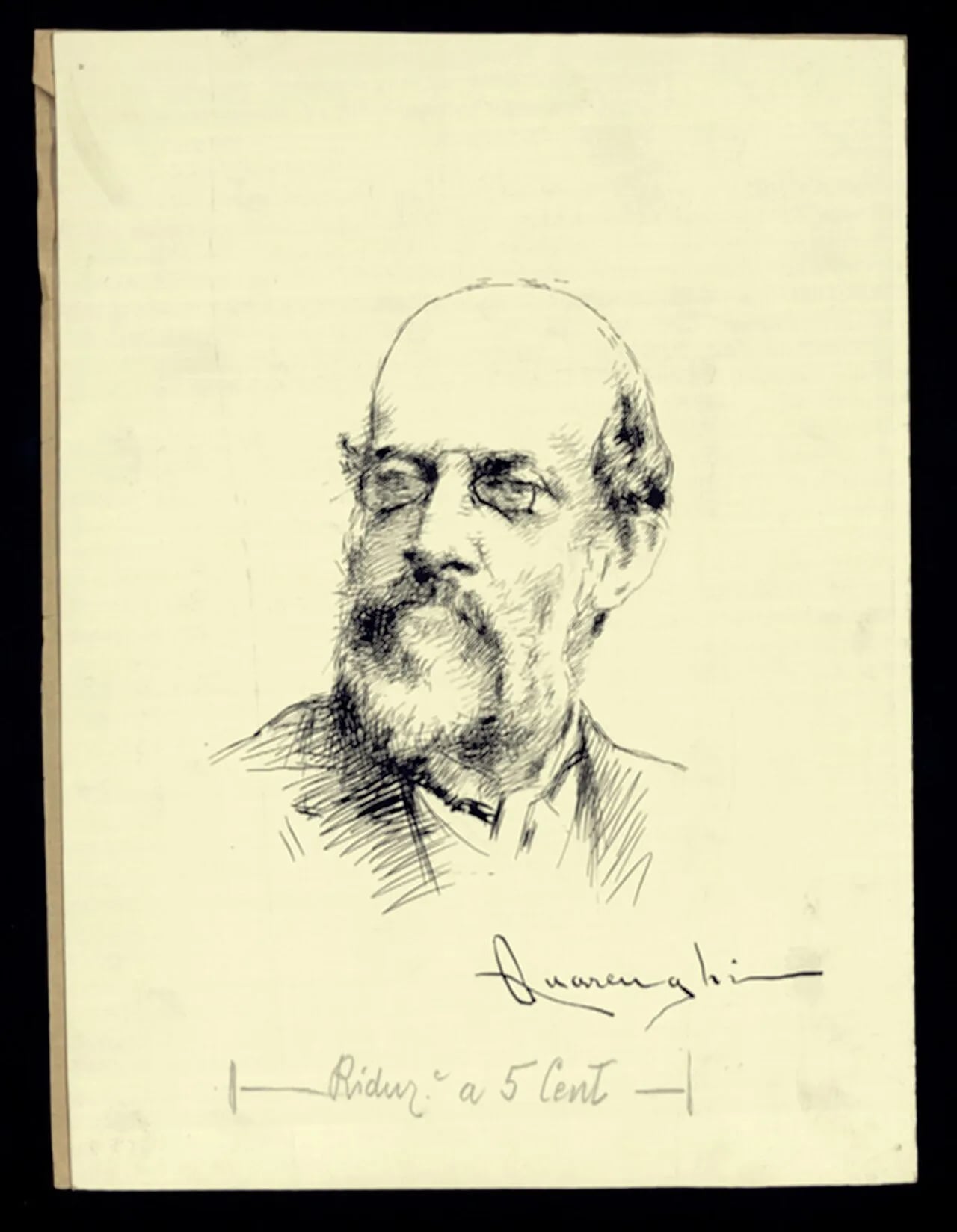 Porträt von Francesco Flores D'Arcais (1830–1890) – Gedenkseite