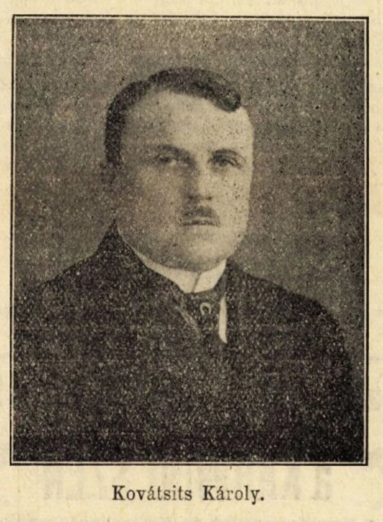 Porträt von Károly Kovatsits (1875–1929) – Gedenkseite