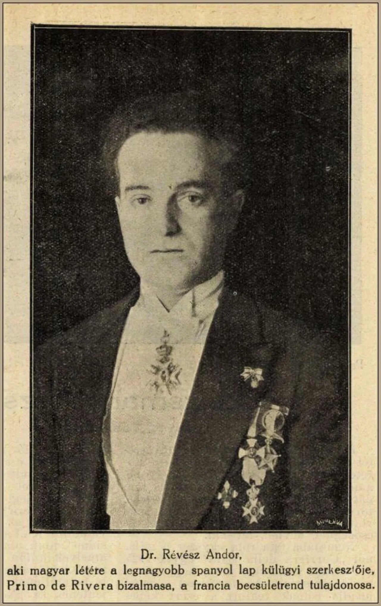 Porträt von Andor Révész (1890–1970) – Gedenkseite