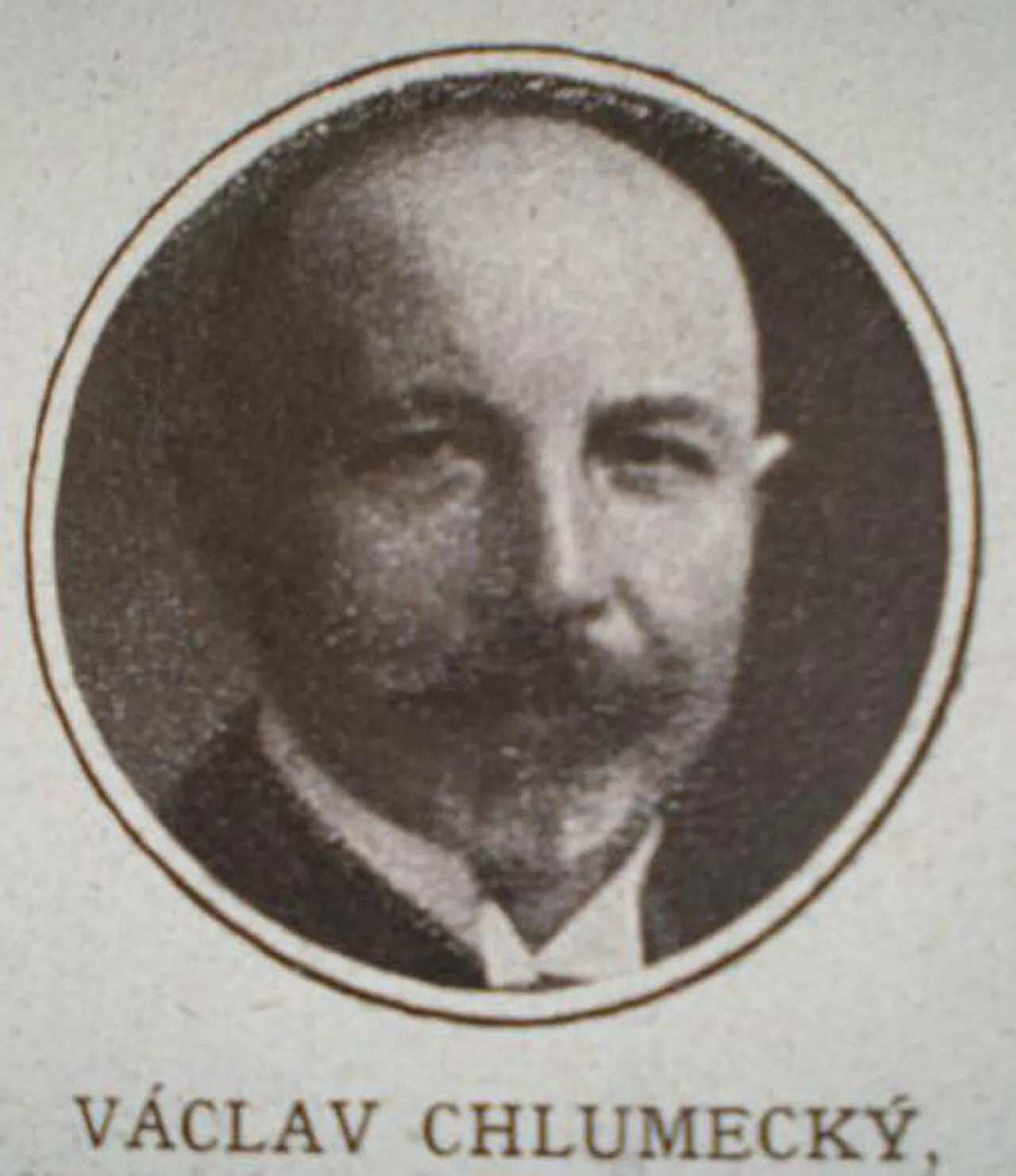 Porträt von Václav Chlumecký (1861–1944) – Gedenkseite