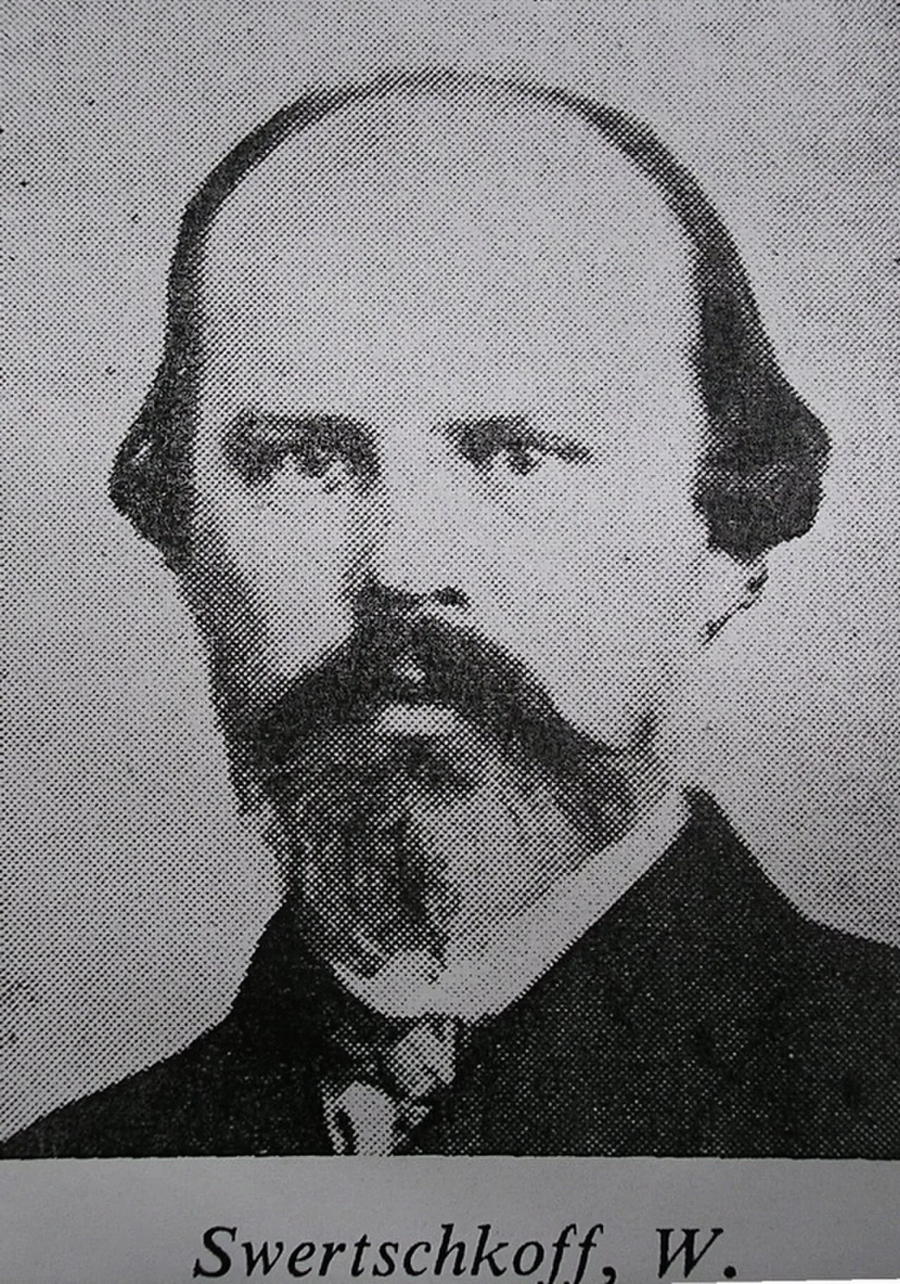 Porträt von Wladimir Dmitrijewitsch Swertschkow (1821–1888) – Gedenkseite