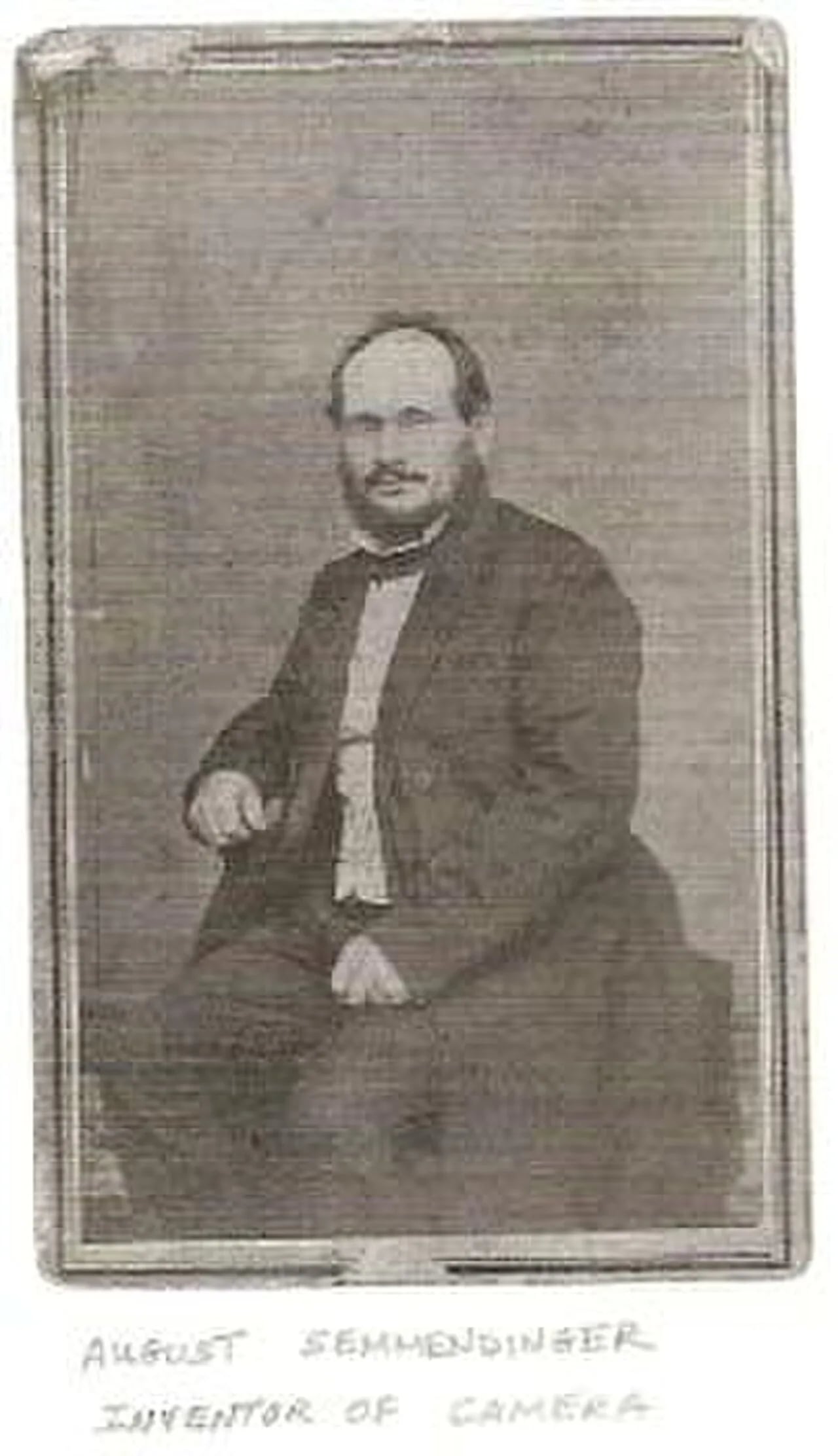 Porträt von August Semmendinger (1820–1885) – Gedenkseite