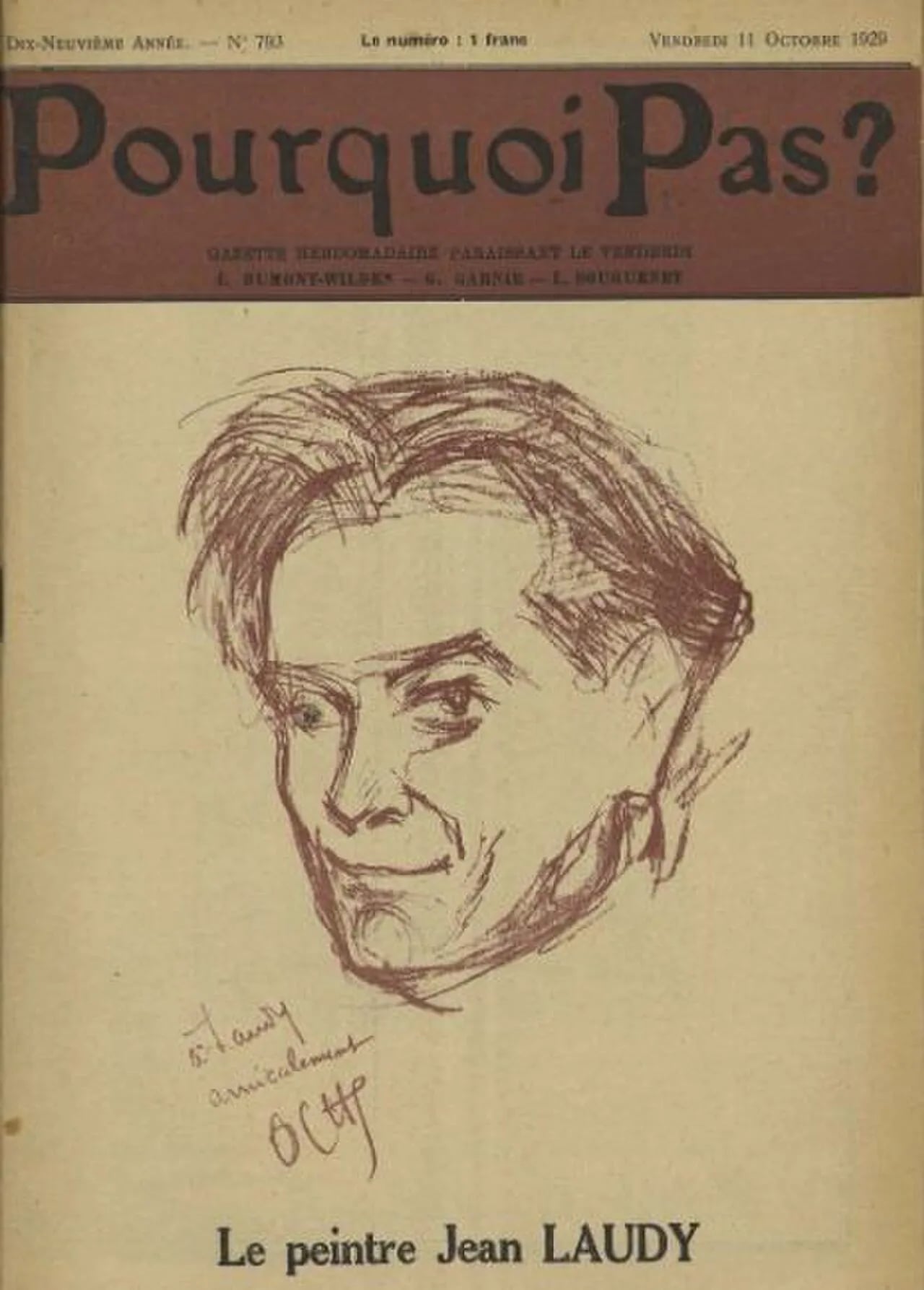 Porträt von Jean Laudy (1877–1956) – Gedenkseite