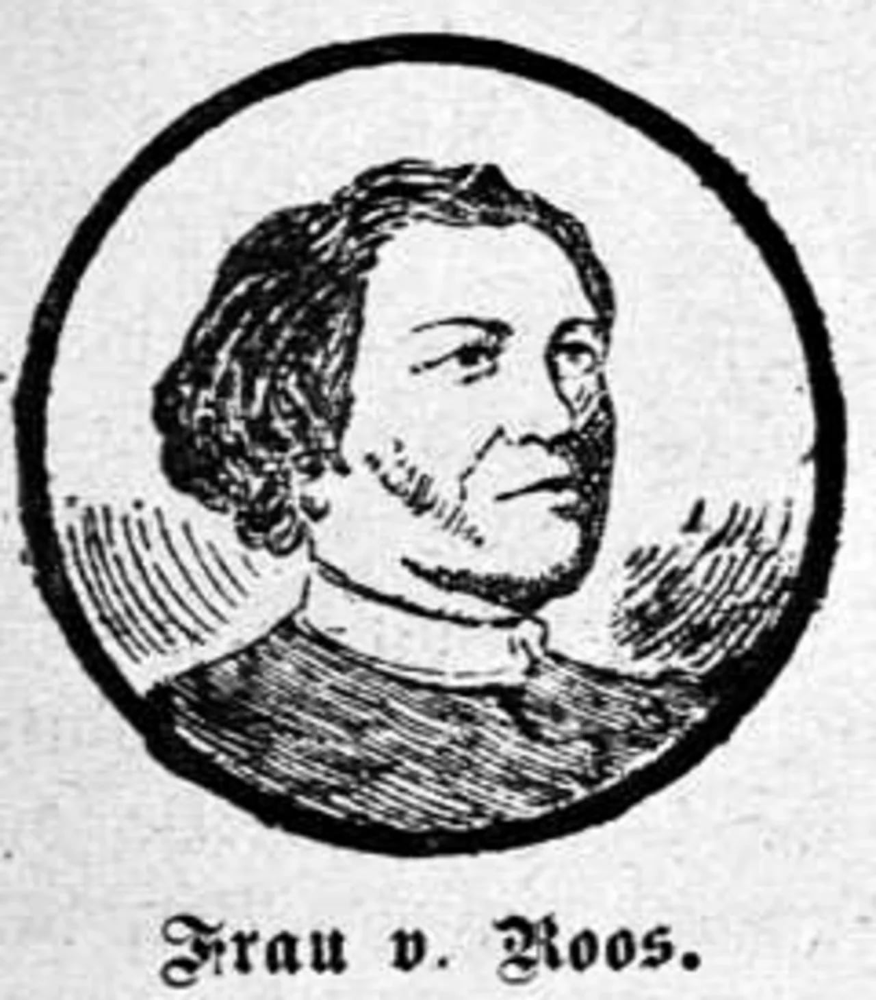 Porträt von Karoline Roos (1822–1896) – Gedenkseite