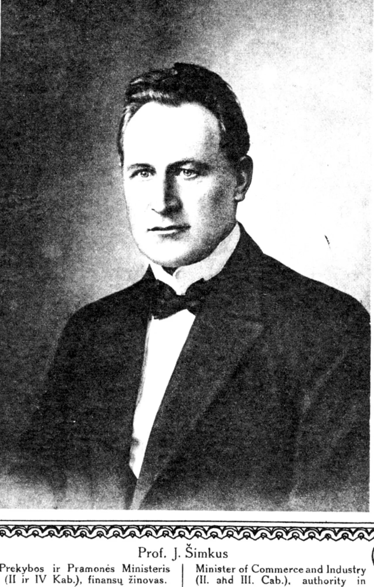 Portrait of Jonas Šimkus (1873–1944) – memorial page