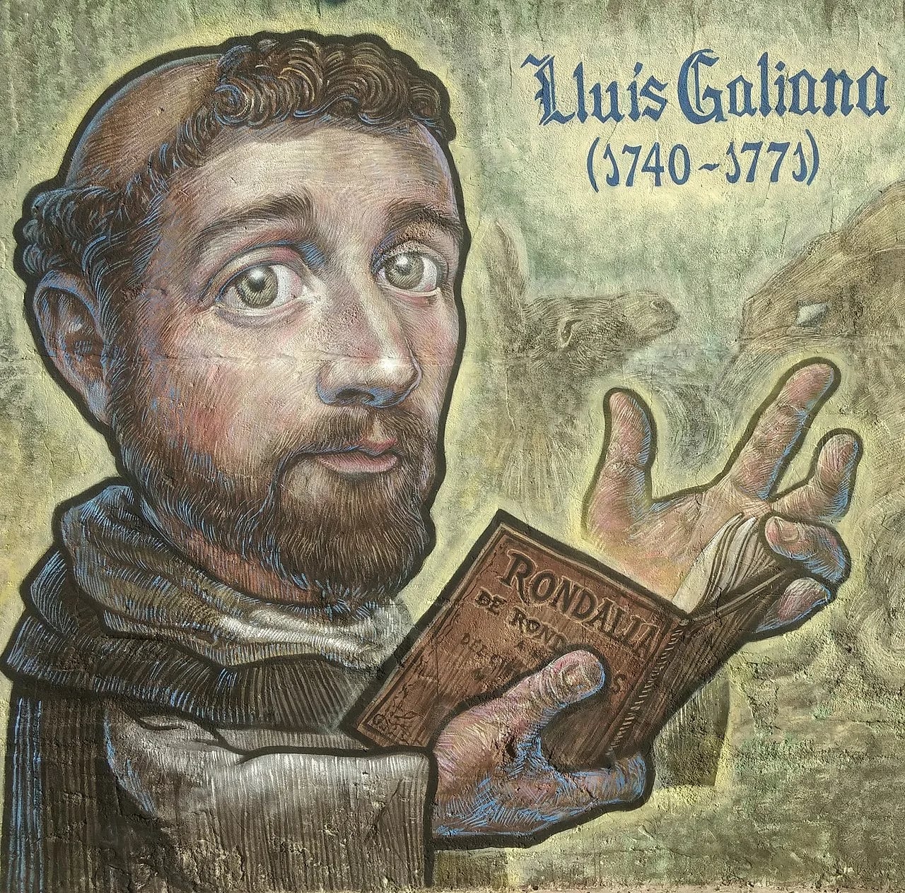 Porträt von Luis Galiana y Cervera (1740–1771) – Gedenkseite