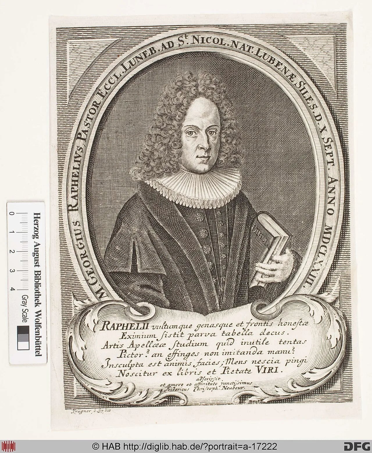 Porträt von Georg Raphel (1673–1740) – Gedenkseite