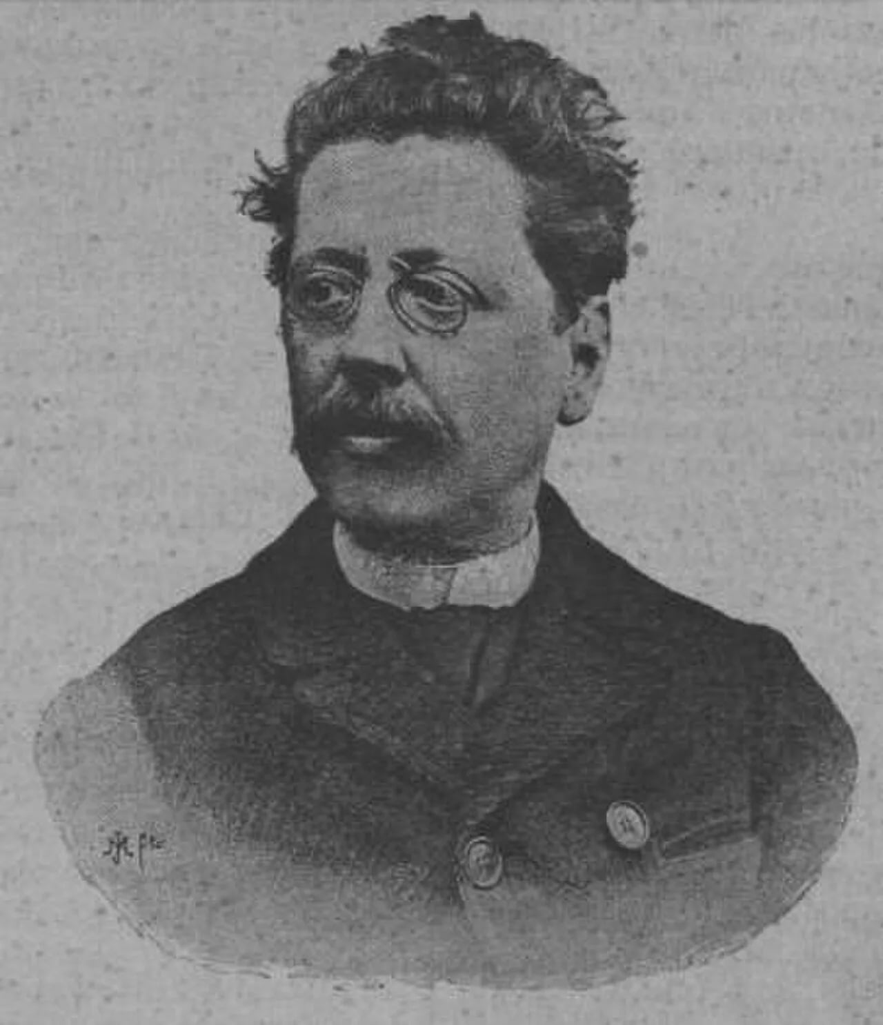 Porträt von Josep Yxart (1852–1895) – Gedenkseite