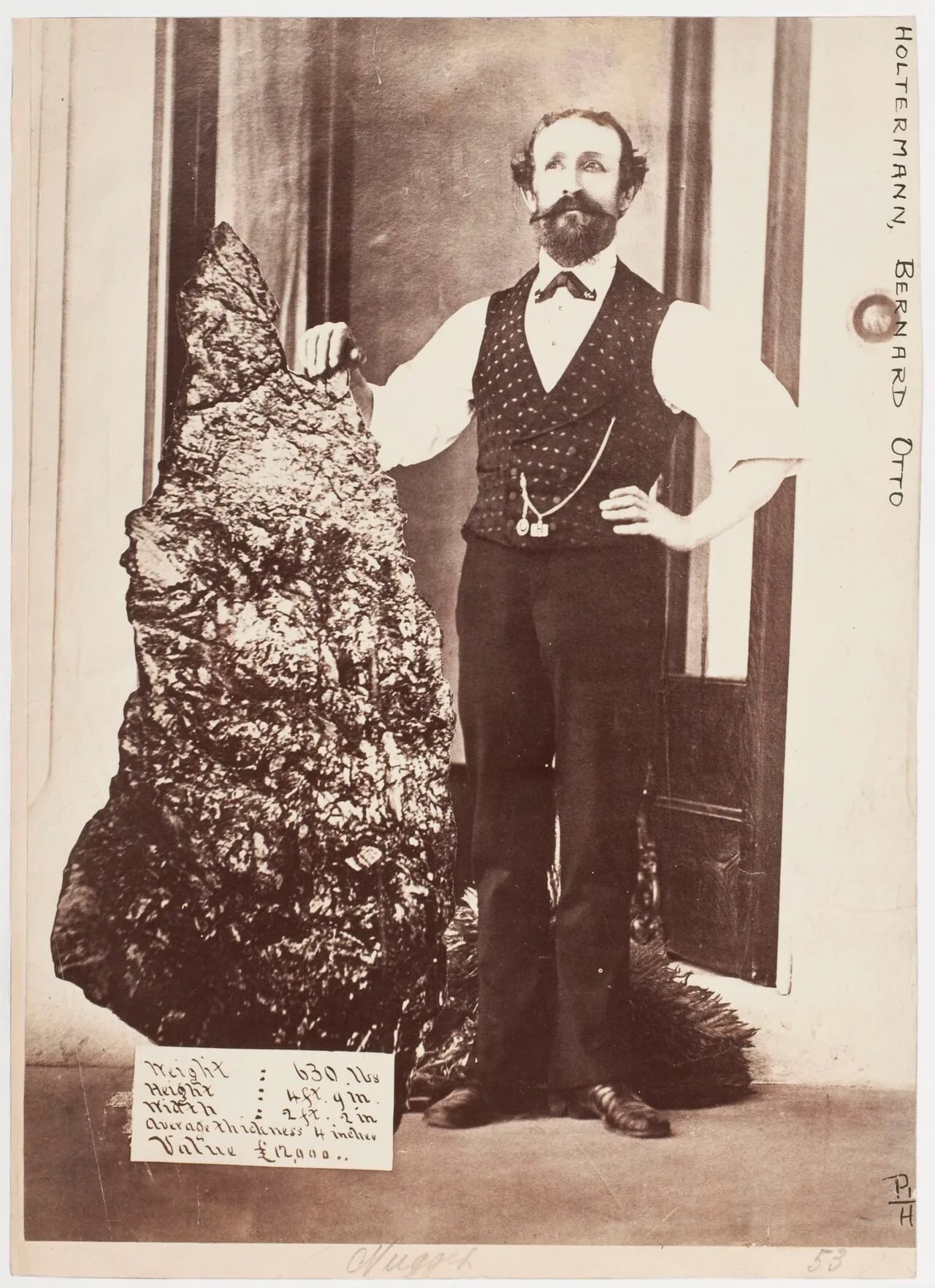 Porträt von Bernhardt Holtermann (1838–1885) – Gedenkseite