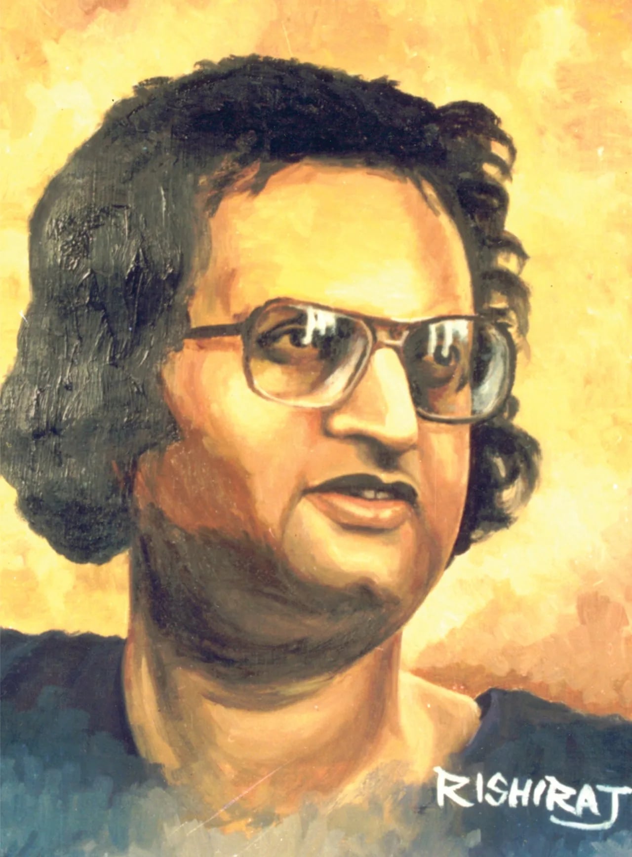 Portrait of Bikash Bhattacharjee (1940–2006) – memorial page