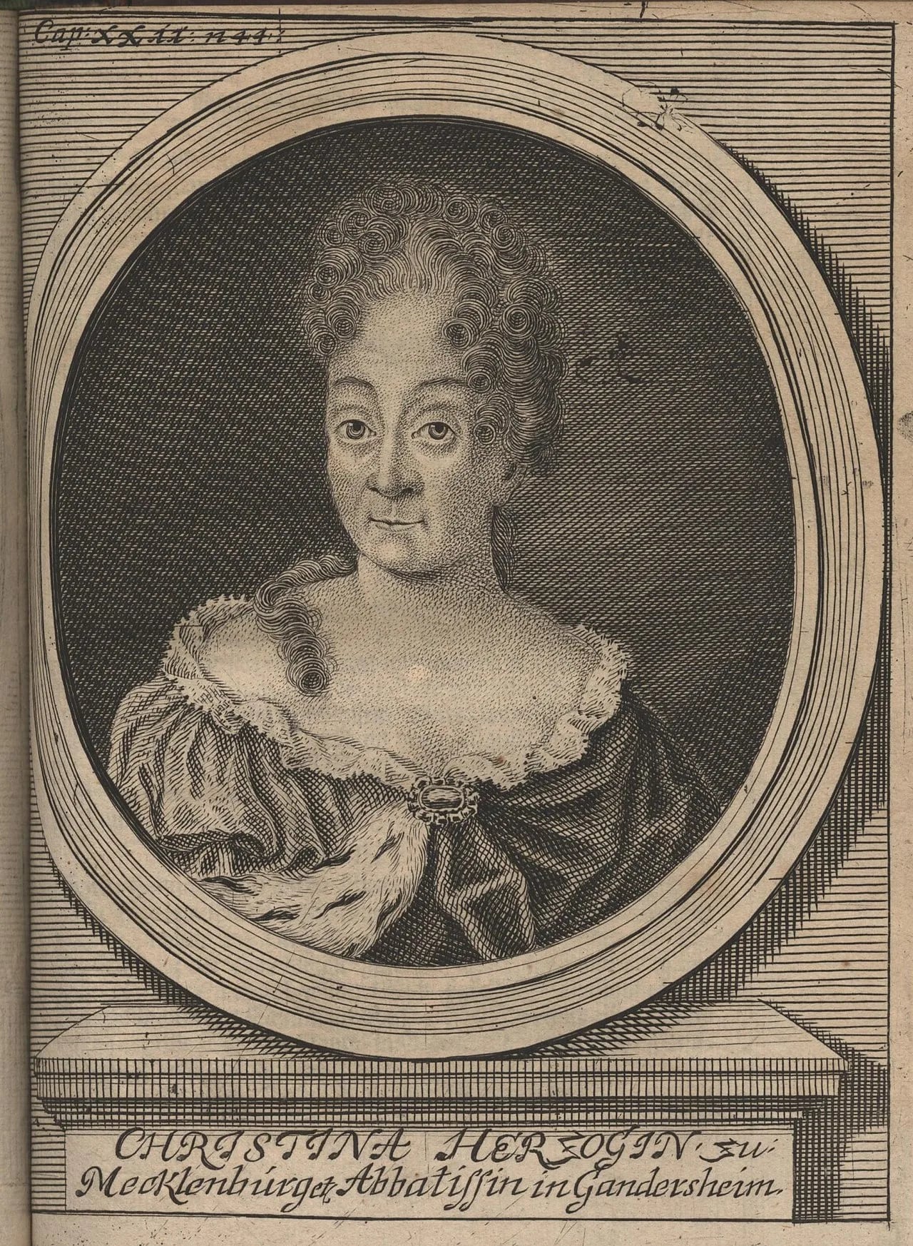 Porträt von Christina zu Mecklenburg (1639–1693) – Gedenkseite