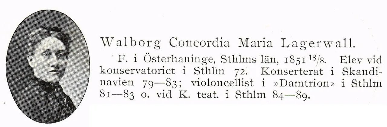 Porträt von Walborg Lagerwall (1851–1940) – Gedenkseite