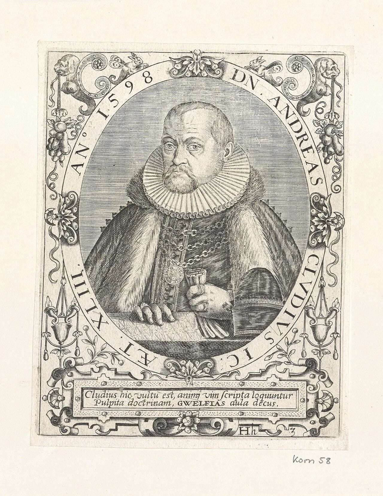 Porträt von Andreas Cludius (1555–1624) – Gedenkseite