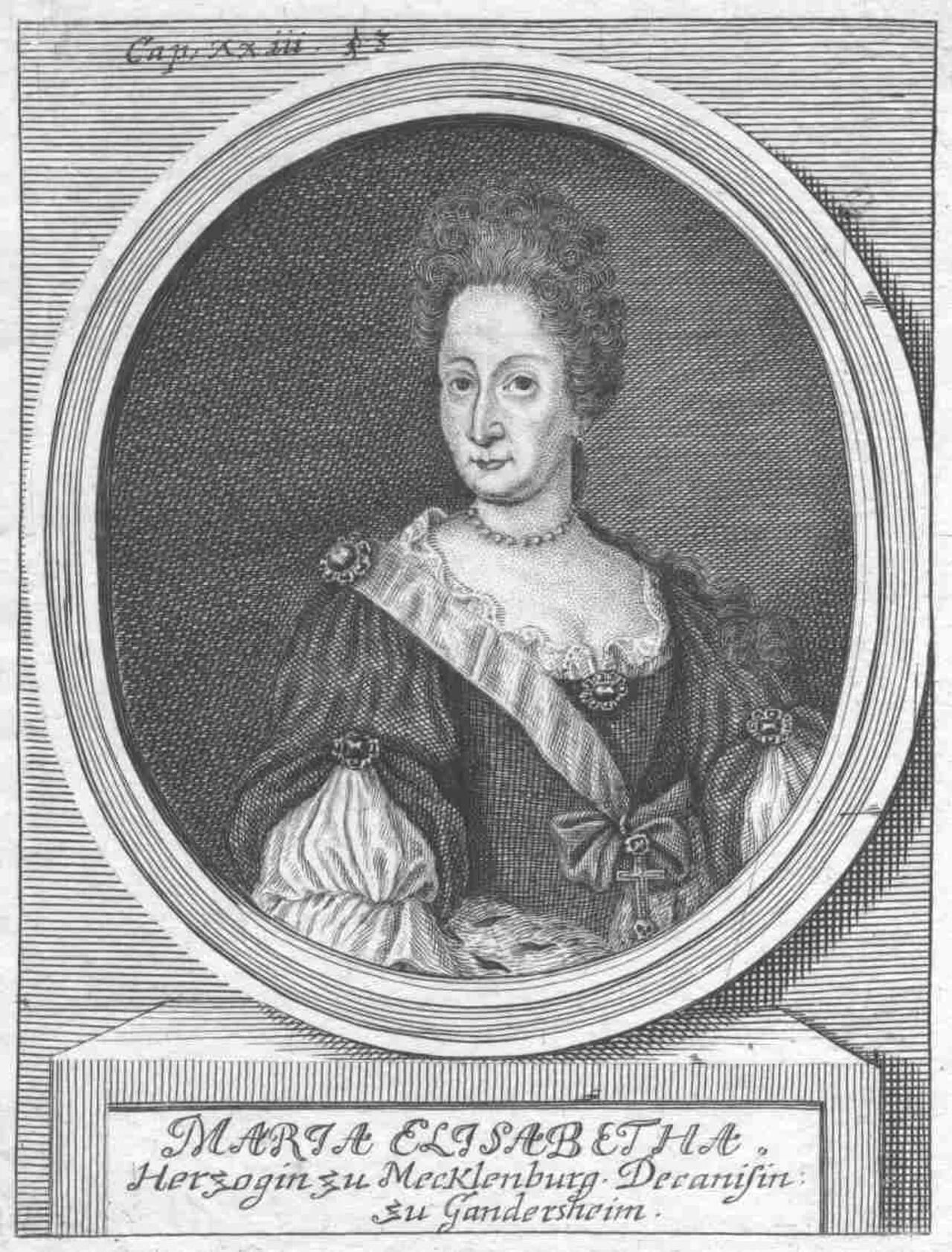 Porträt von Marie Elisabeth zu Mecklenburg (1646–1713) – Gedenkseite