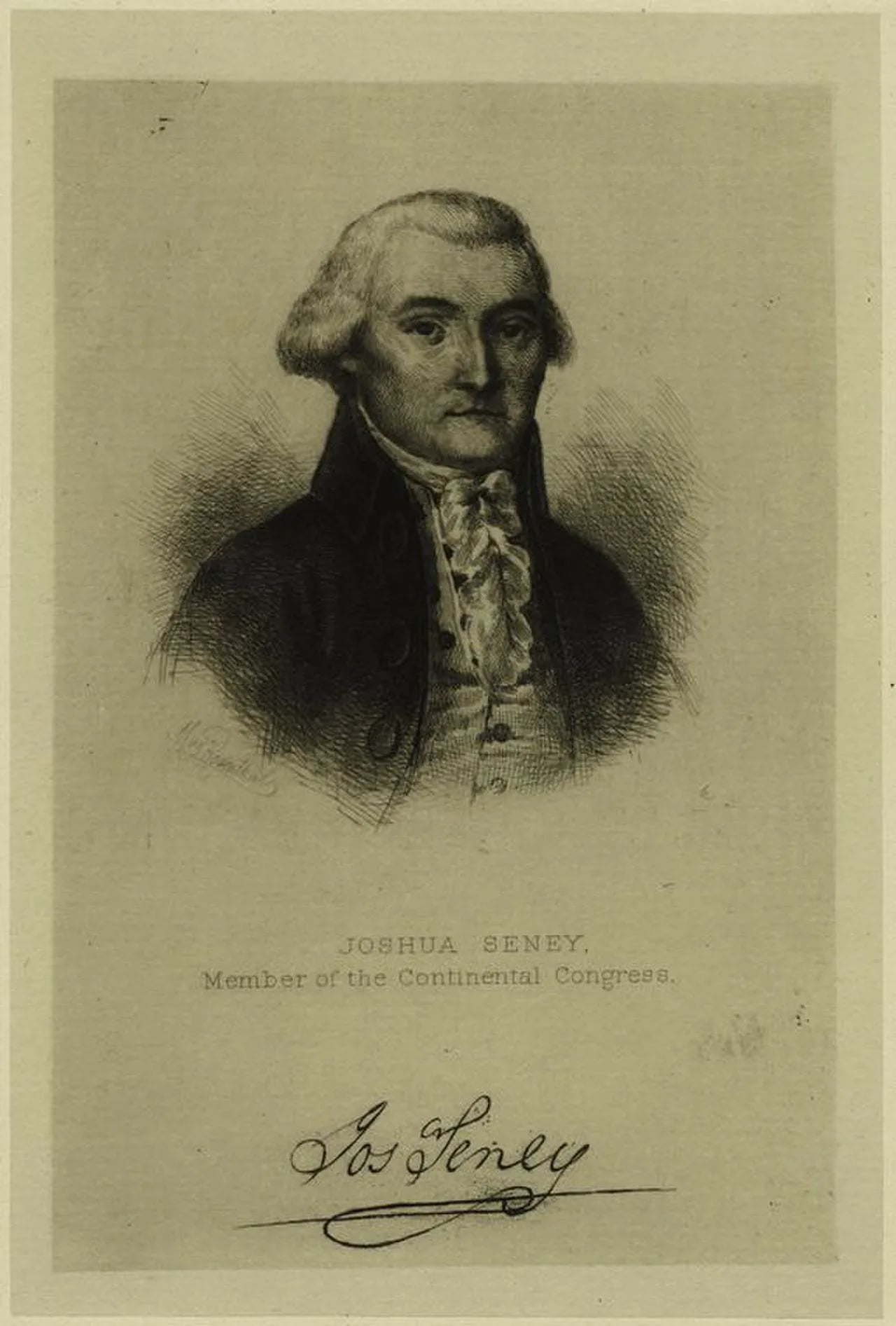 Portrait of Joshua Seney (1756–1798) – memorial page