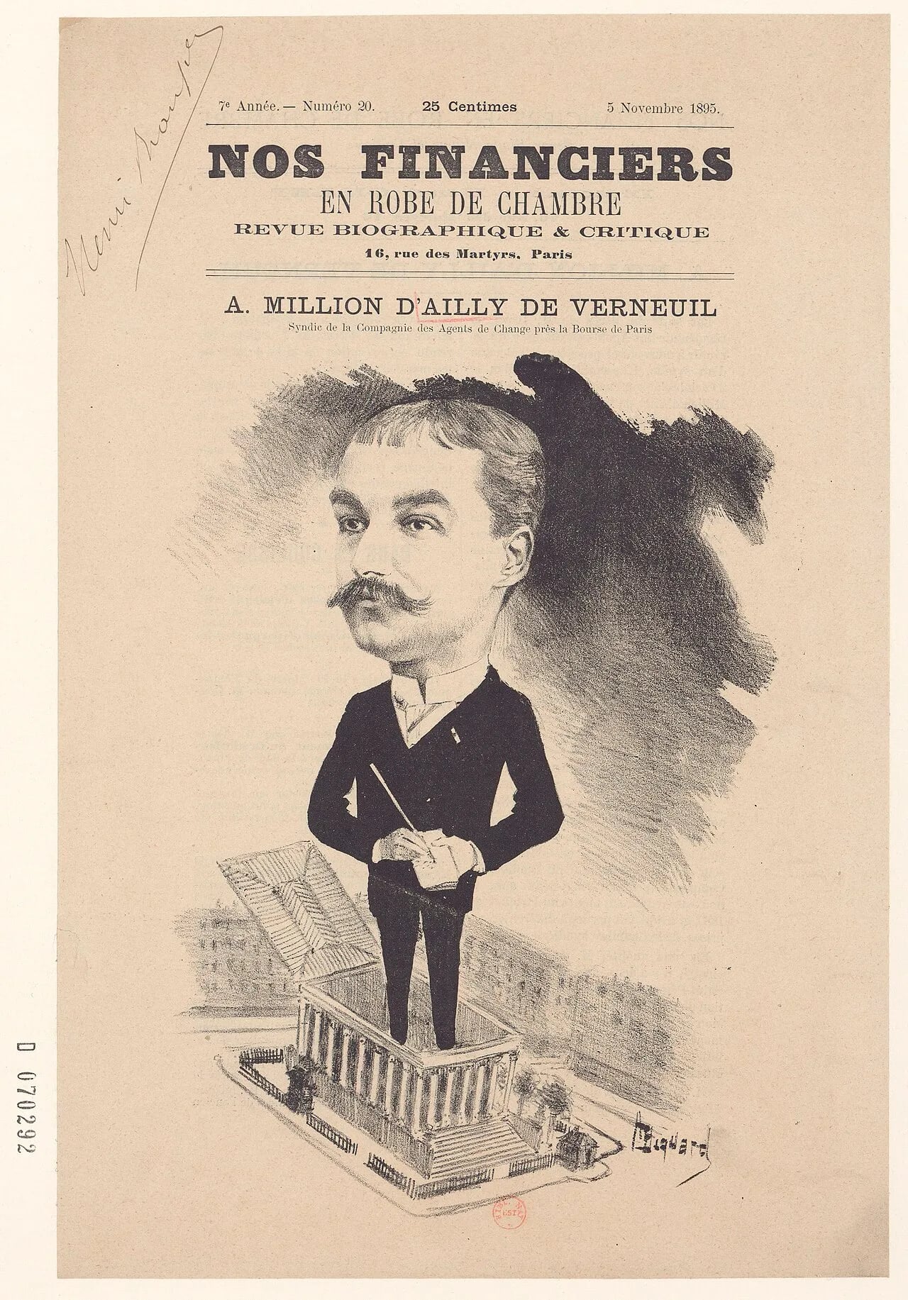 Porträt von Maurice-Louis-Alfred Millon d'Ailly de Verneuil (1858–1941) – Gedenkseite