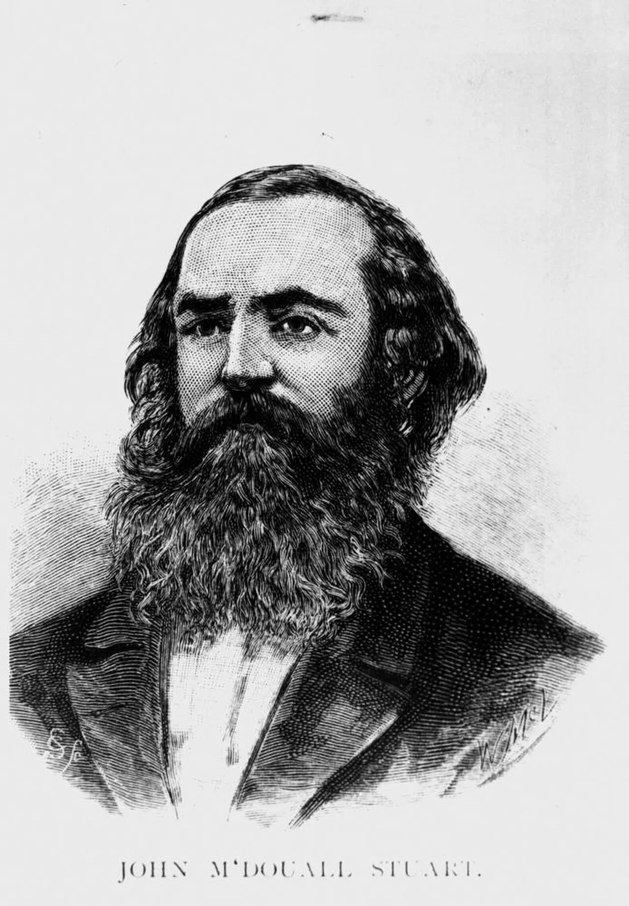 Porträt von John McDouall Stuart (1815–1866) – Gedenkseite