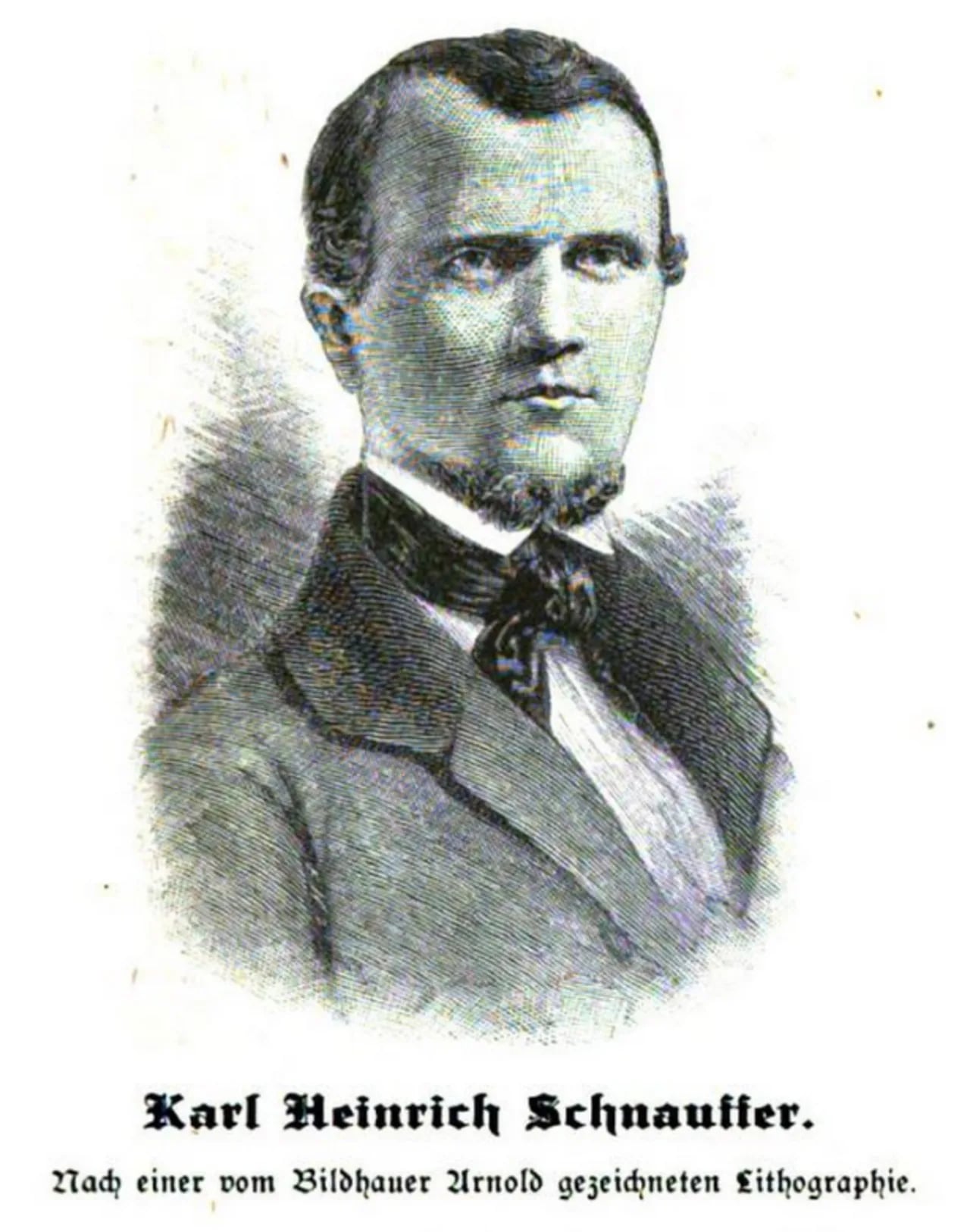 Porträt von Carl Heinrich Schnauffer (1823–1854) – Gedenkseite