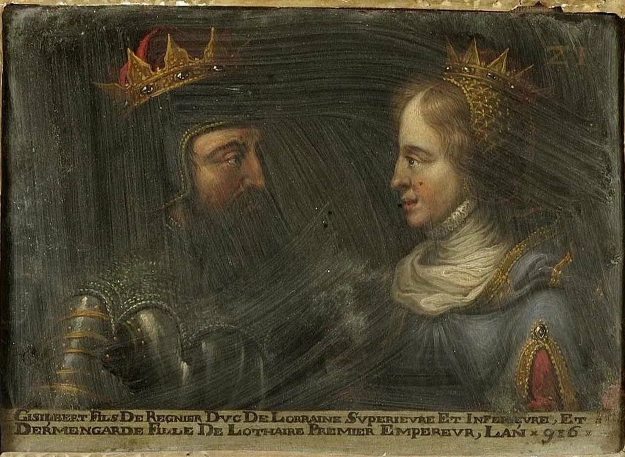 Porträt von Giselbert von Lothringen (890–939) – Gedenkseite