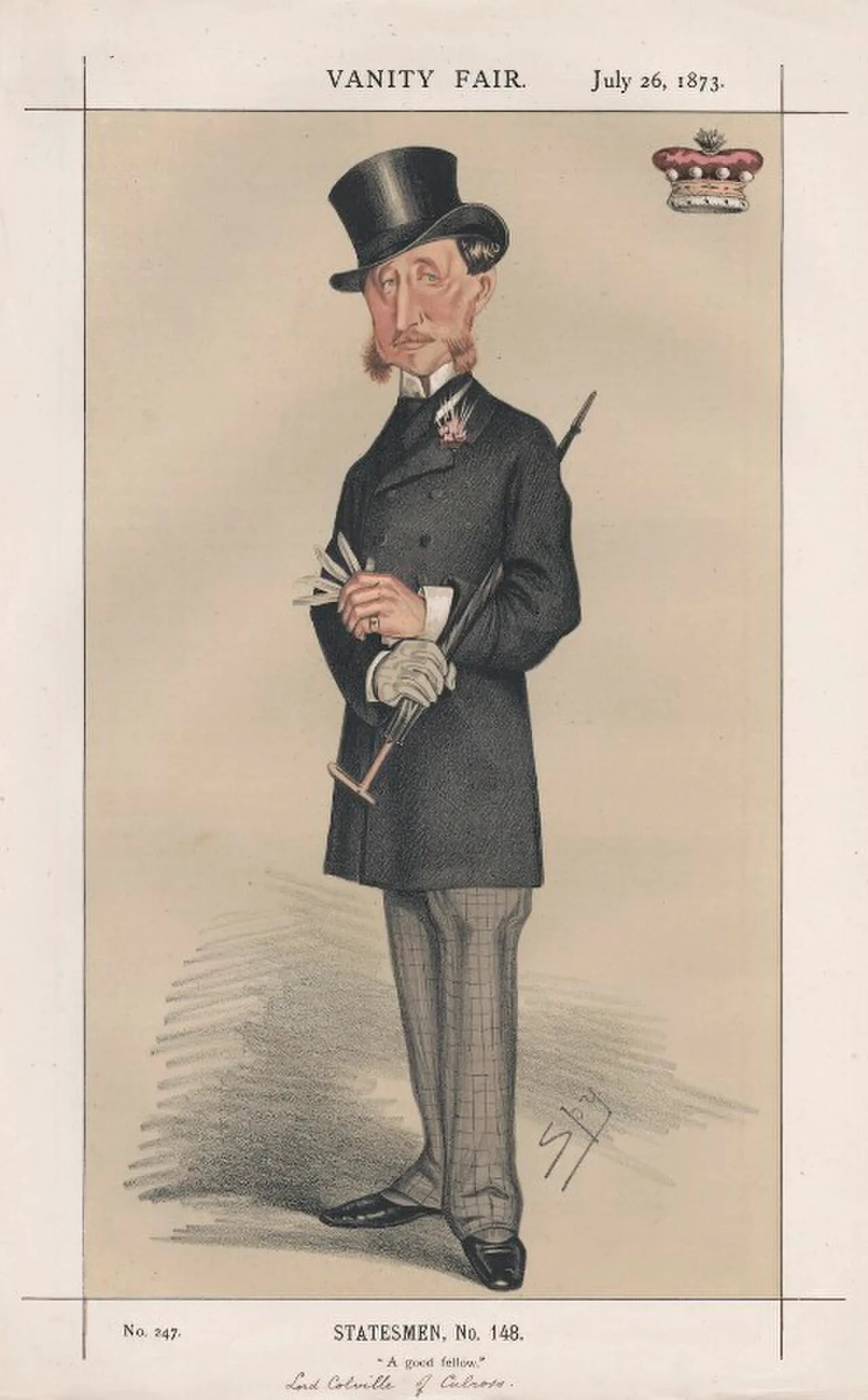 Porträt von Charles Colville, 1st Viscount Colville of Culross (1818–1903) – Gedenkseite