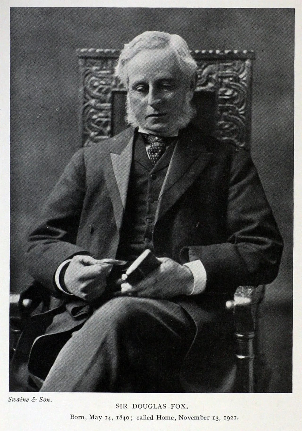 Porträt von Douglas Fox (1840–1921) – Gedenkseite