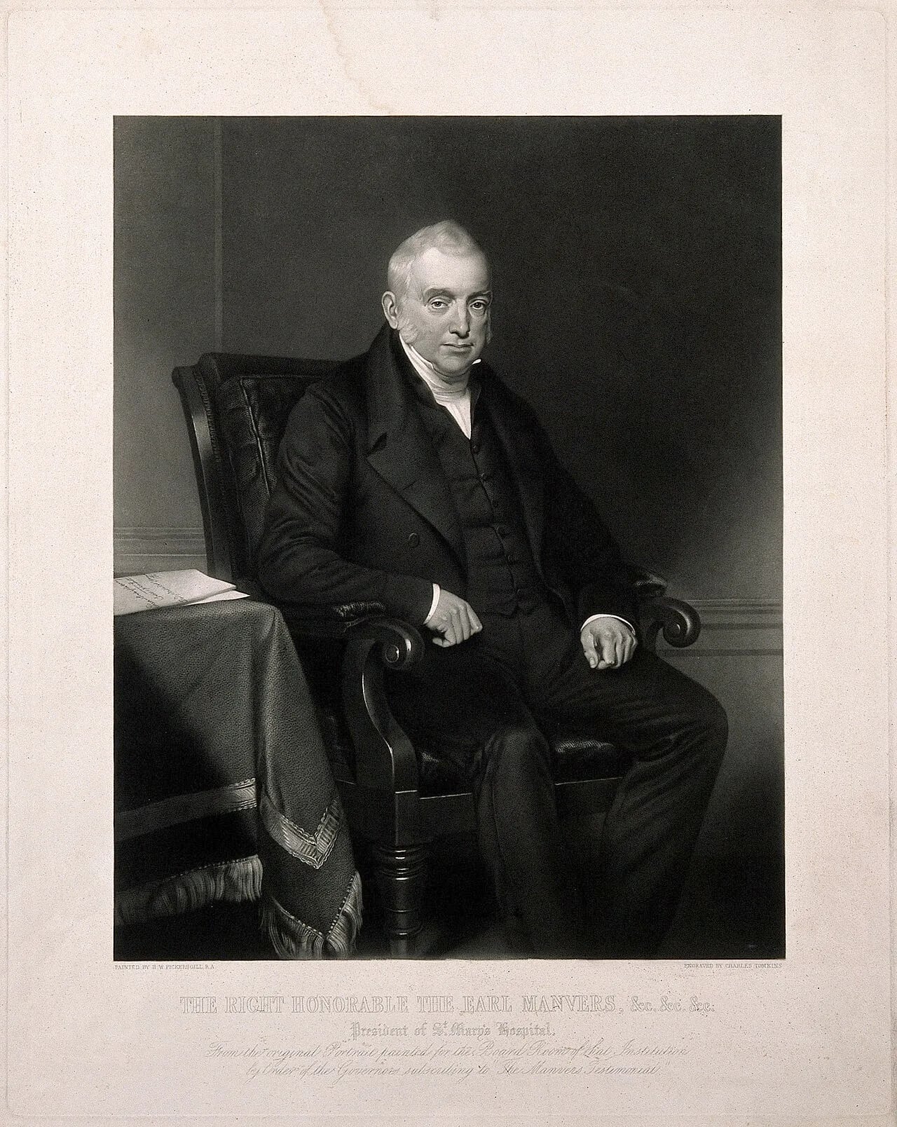 Porträt von Charles Pierrepont, 2nd Earl Manvers (1778–1860) – Gedenkseite