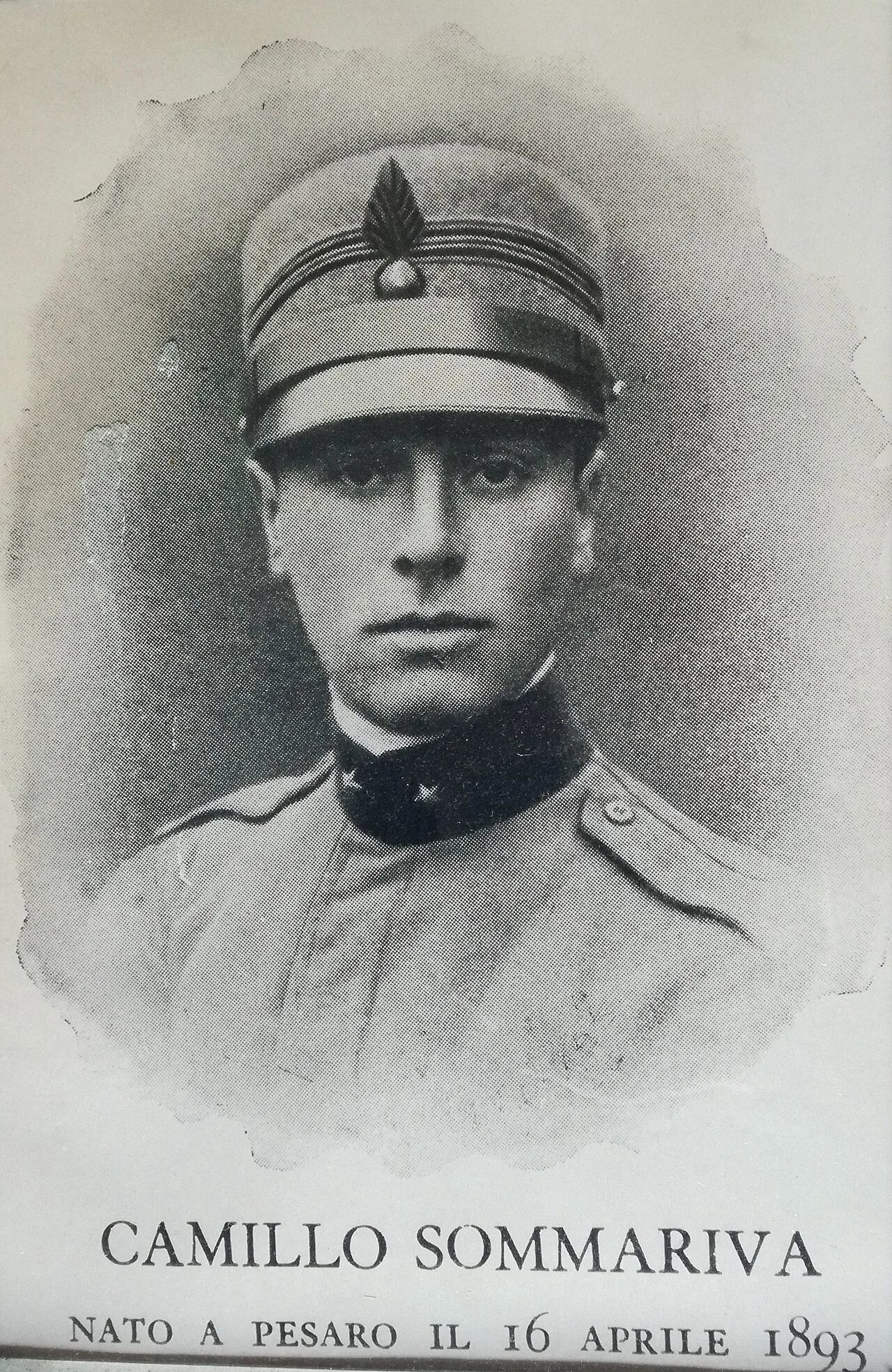 Portrait of Camillo Sommariva (1893–1918) – memorial page