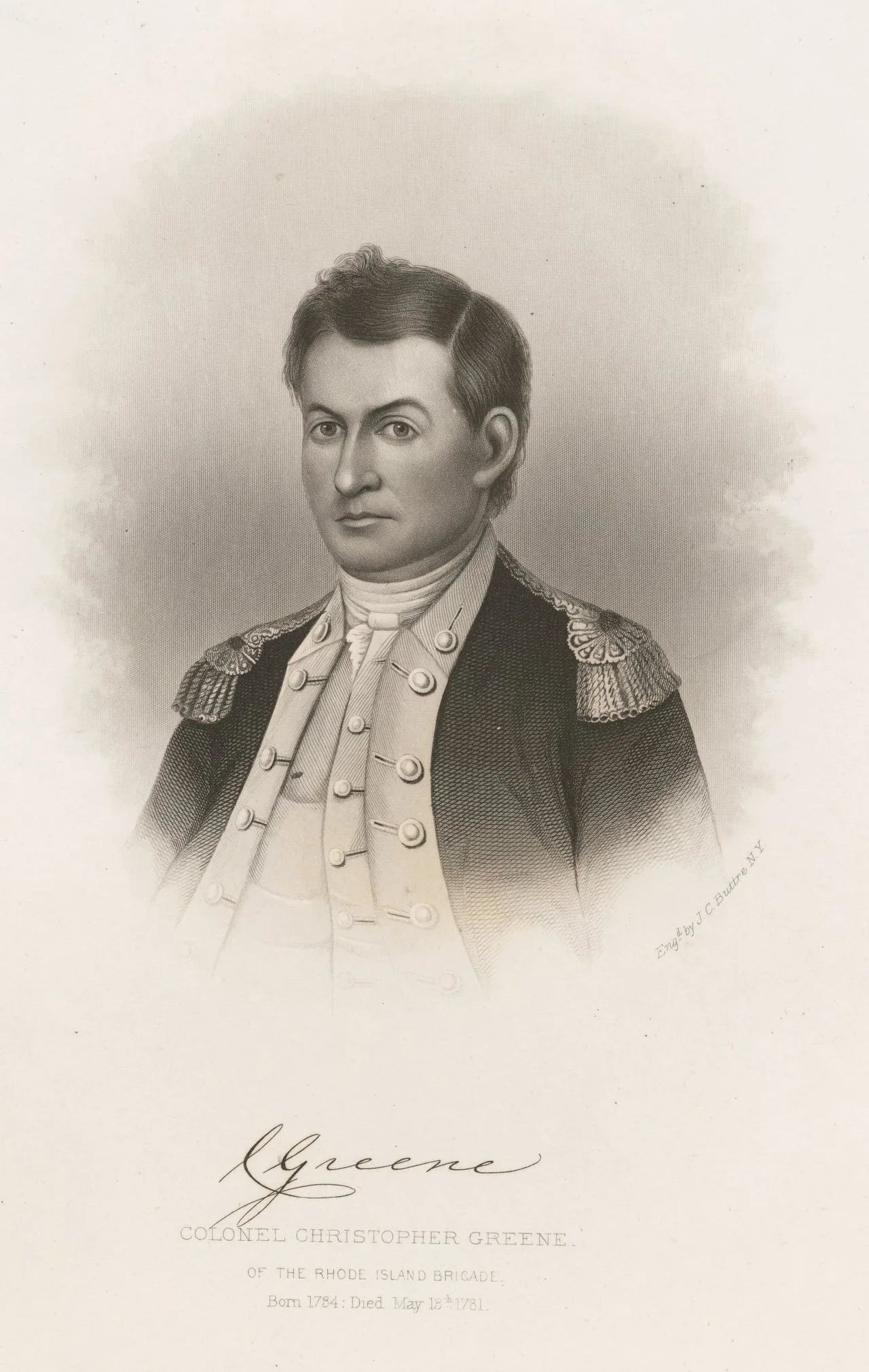 Portrait of Christopher Greene (1737–1781) – memorial page