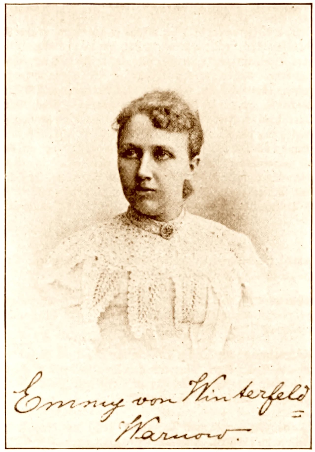 Porträt von Emmy von Winterfeld-Warnow (1861–1937) – Gedenkseite