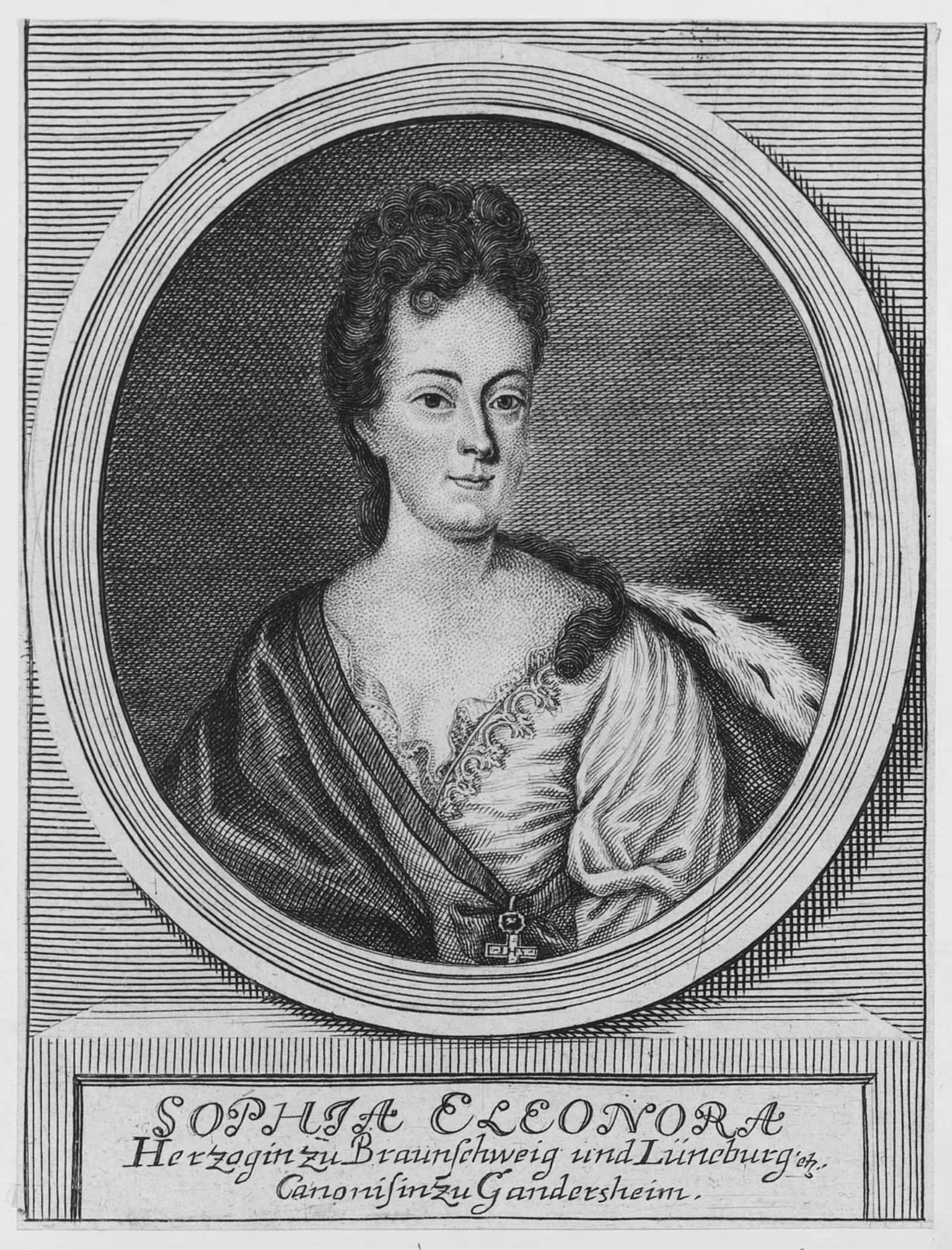 Porträt von Sophie Eleonore von Braunschweig-Wolfenbüttel-Bevern (1674–1711) – Gedenkseite