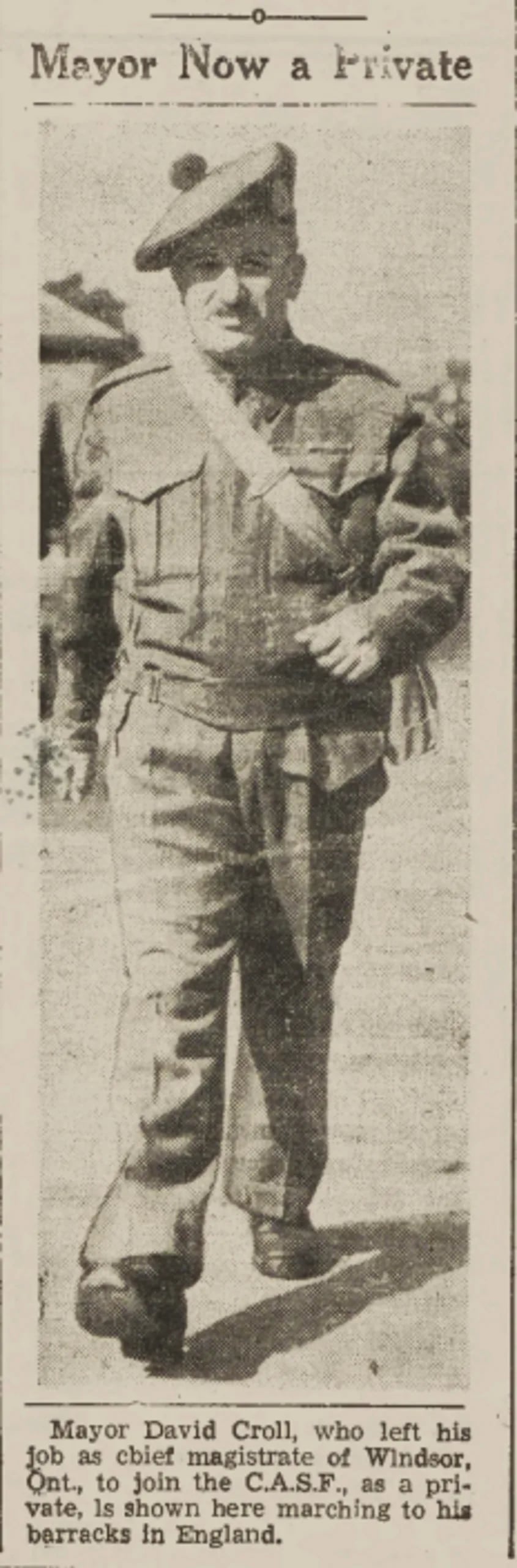 Portrait of David Croll (1900–1991) – memorial page