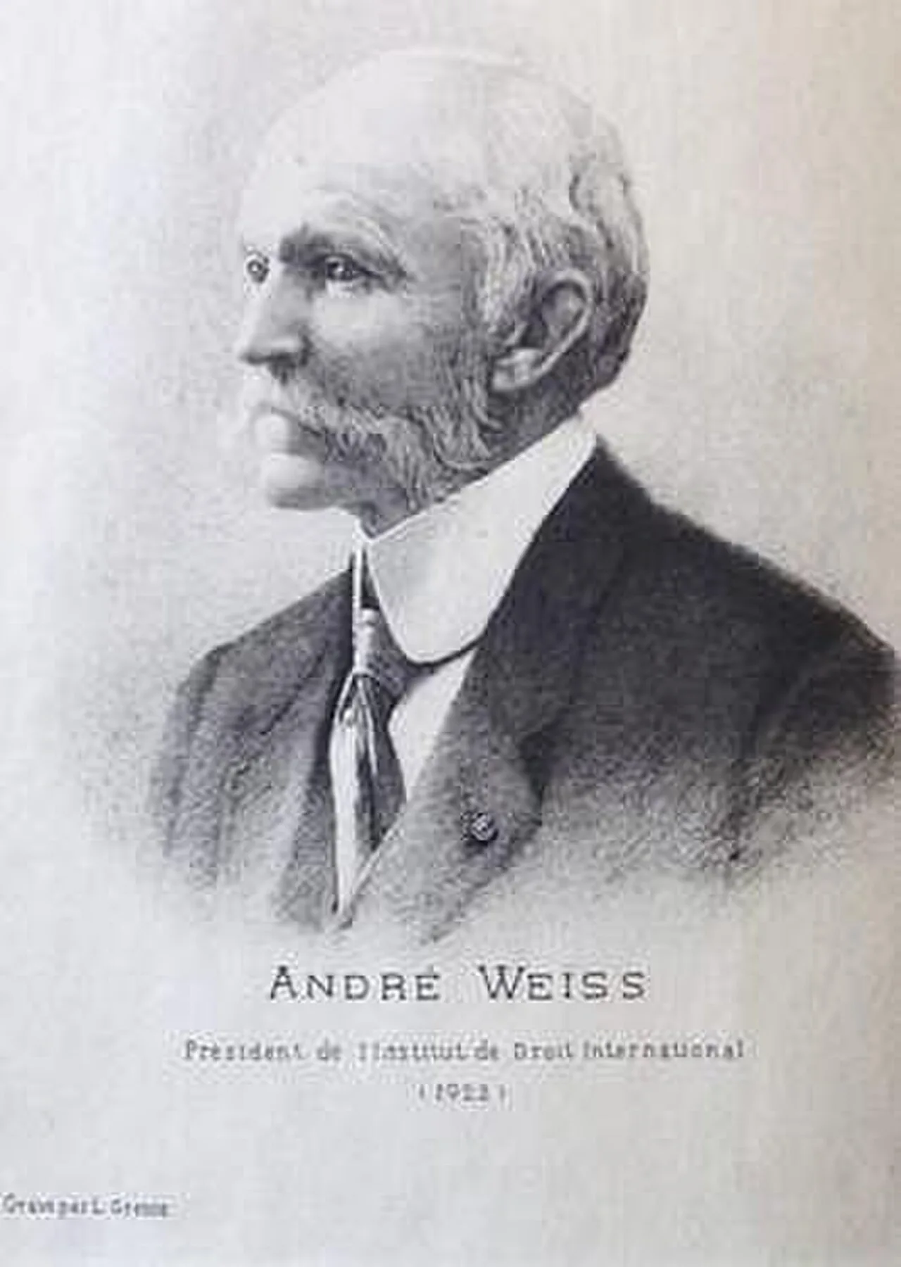 Porträt von André Weiss (1858–1928) – Gedenkseite